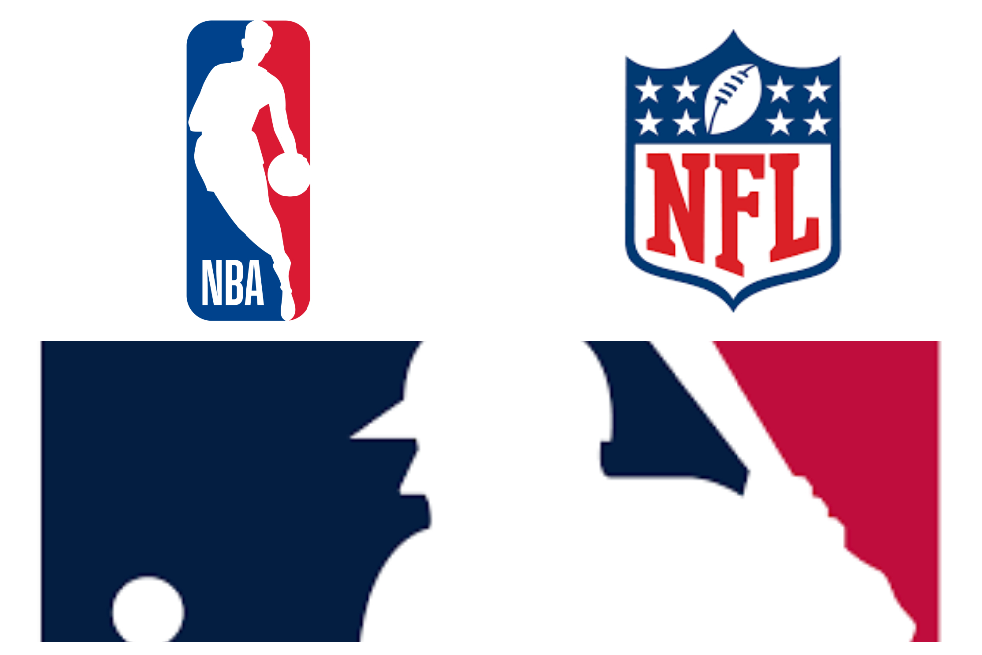 Logos de la NBA, NFL y MLB