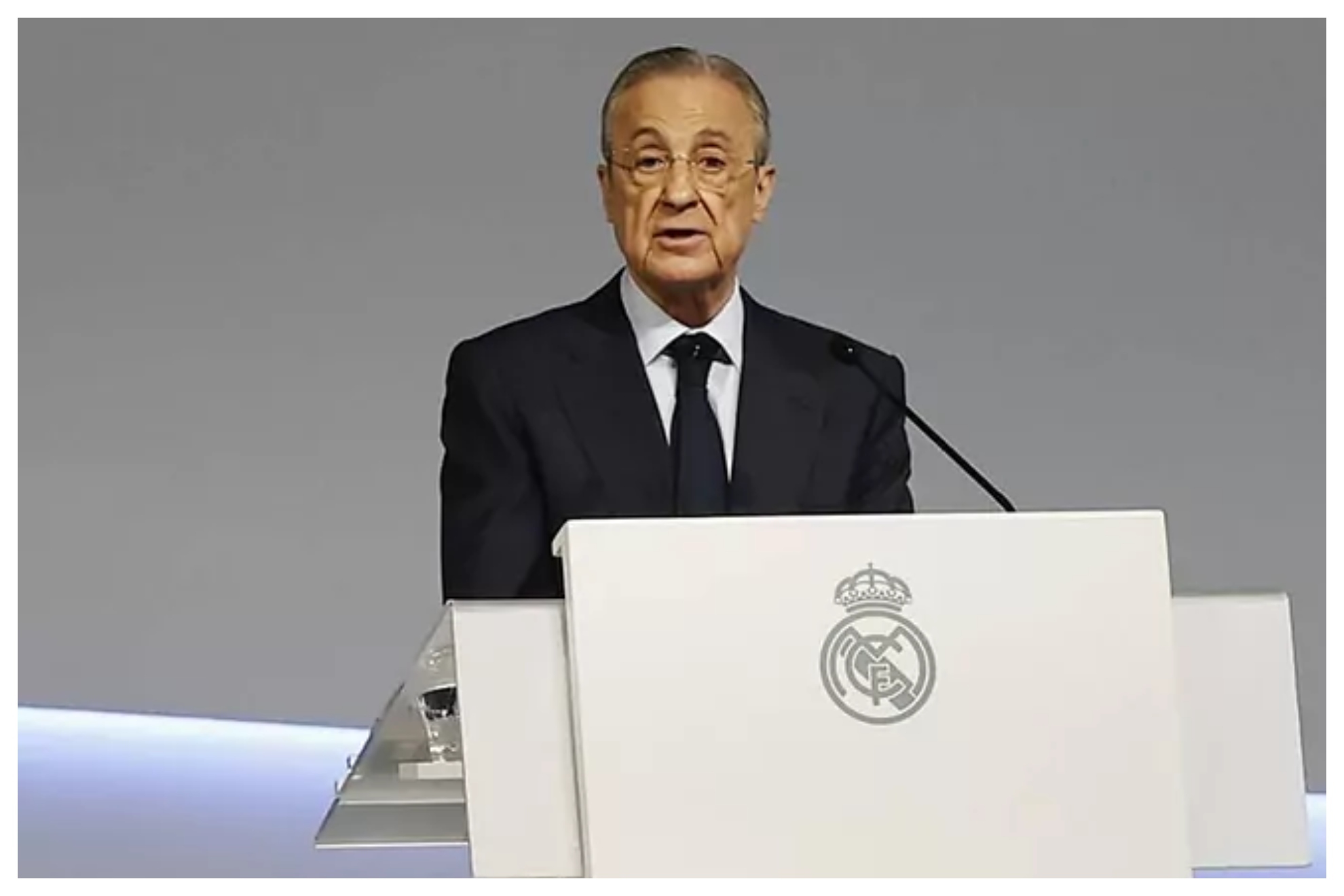 Florentino Pérez, durante una asamblea del Real Madrid