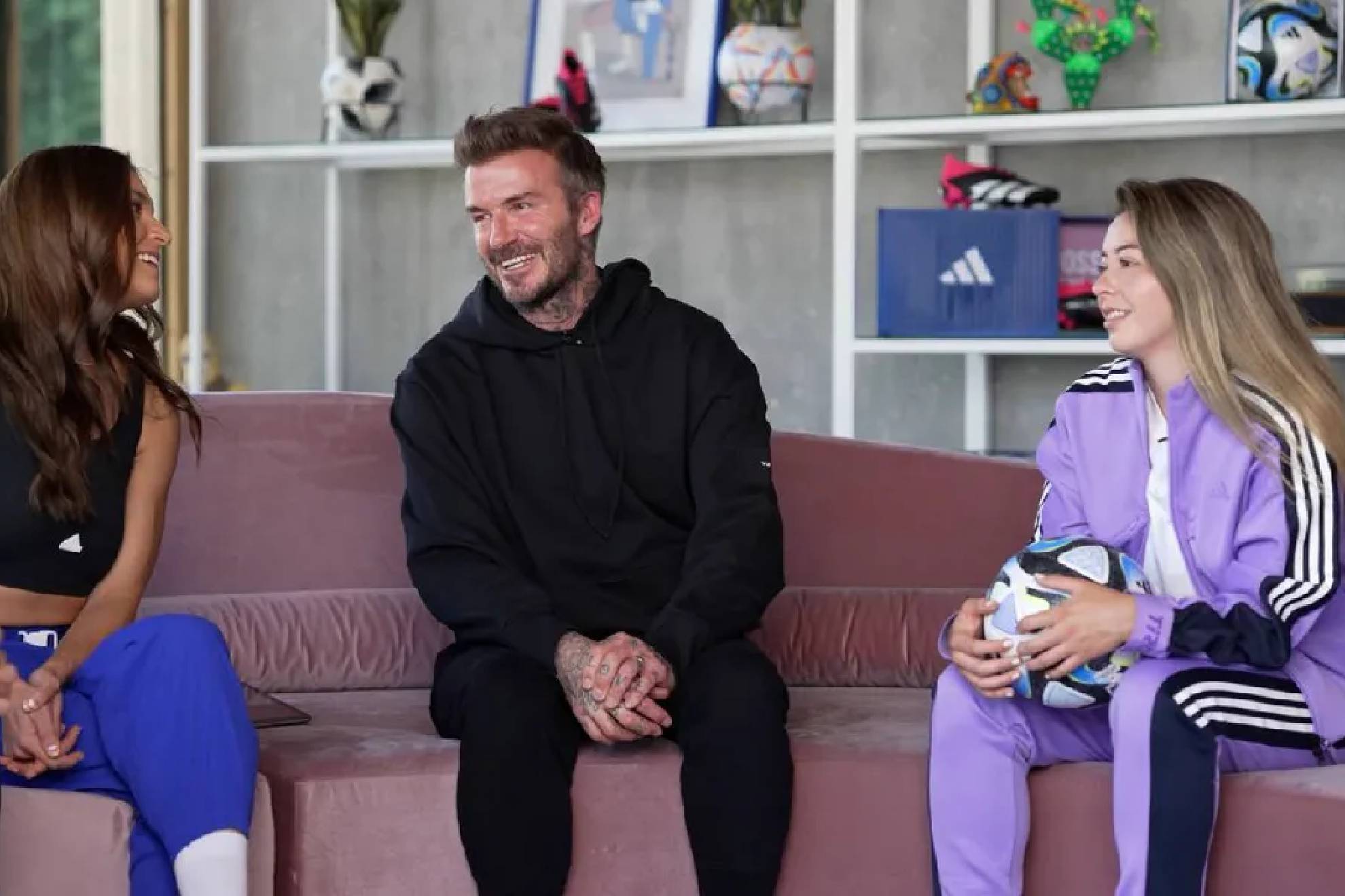 Katty Martínez y Miguel Layún conversaron con David Beckham.