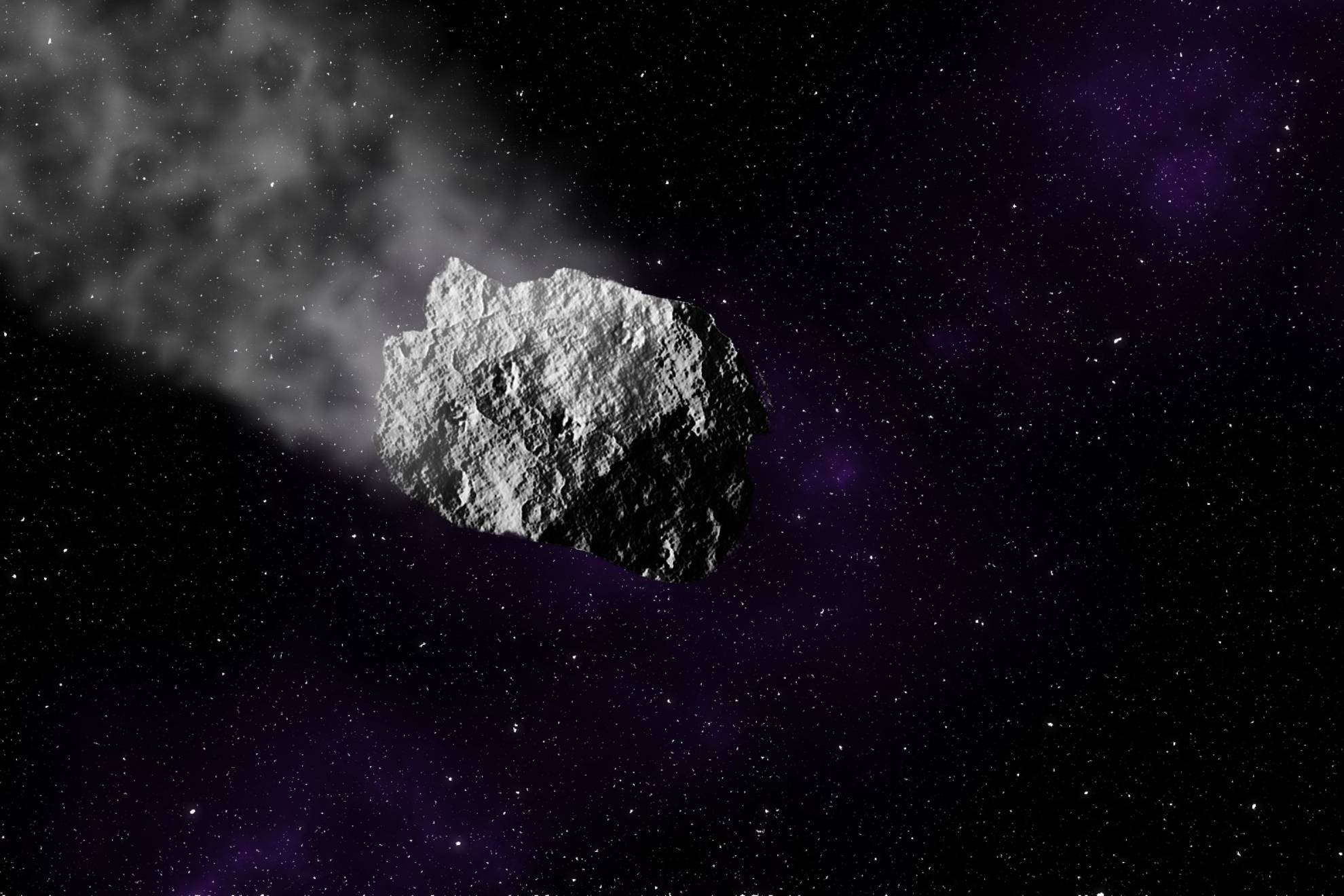 los meteoritos se pueden reconocer por su exterior oscuro en el espacio