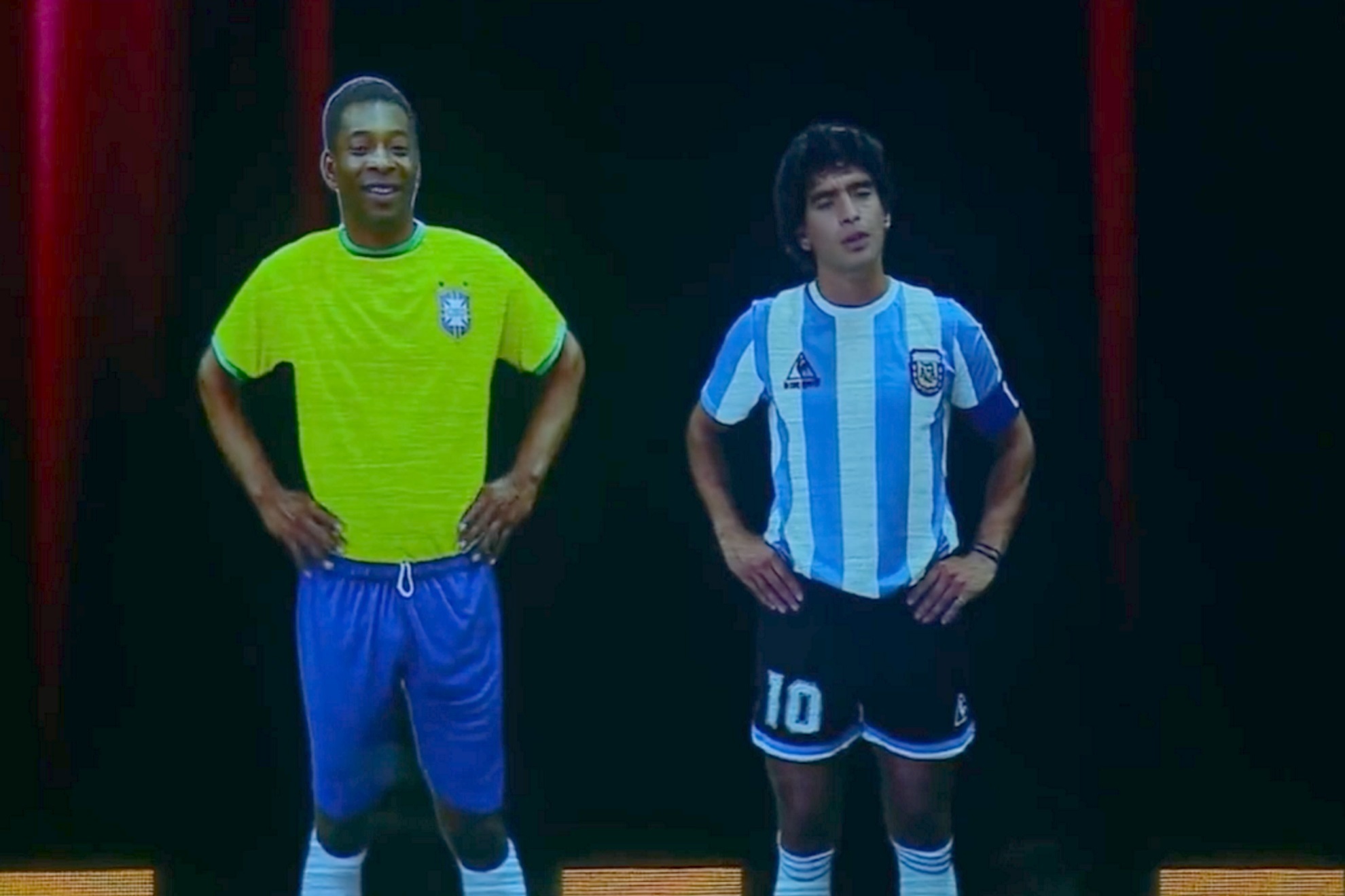 O Rei Pelé Diego Armando Maradona Pelusa tecnología hologramas Lionel Leo Messi Gala Conmebol Selección Argentina Mundial Qatar 2022 Asunción Paraguay