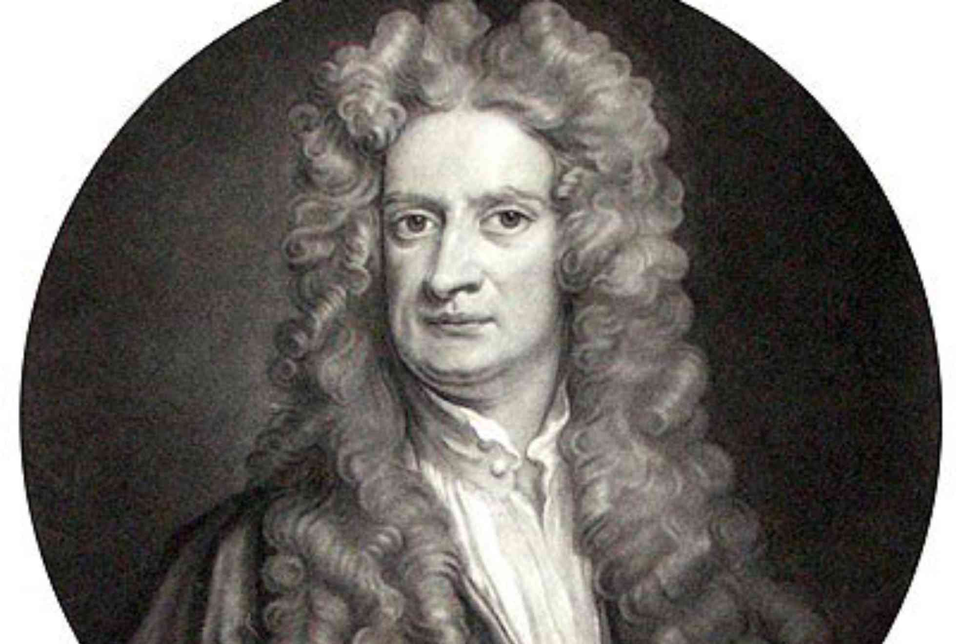 Ilustración de Sir Isaac Newton.