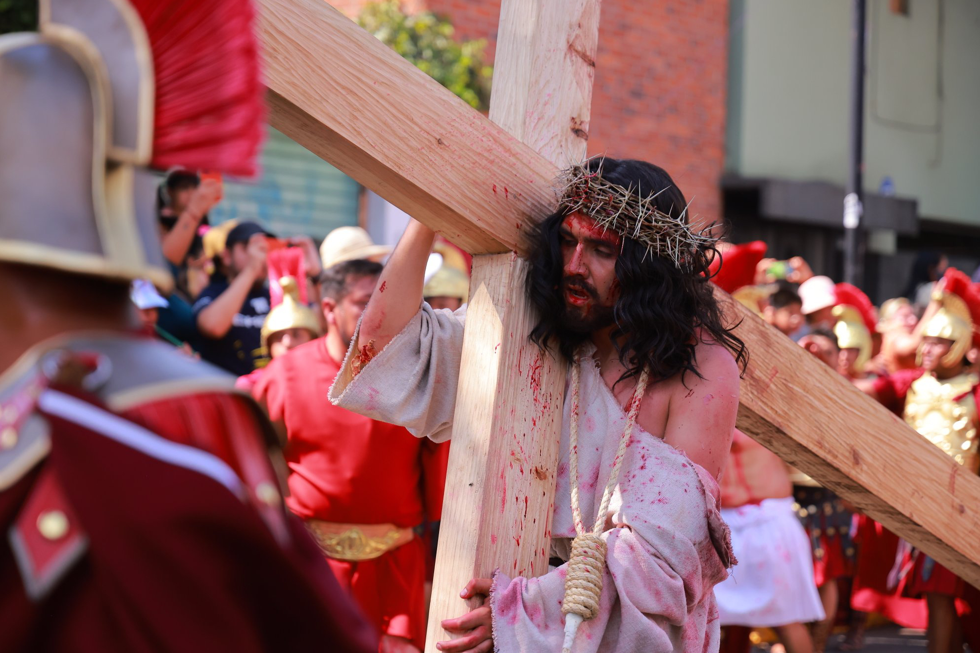 Cristo llegando al Monte Calvario para ser crucificado.