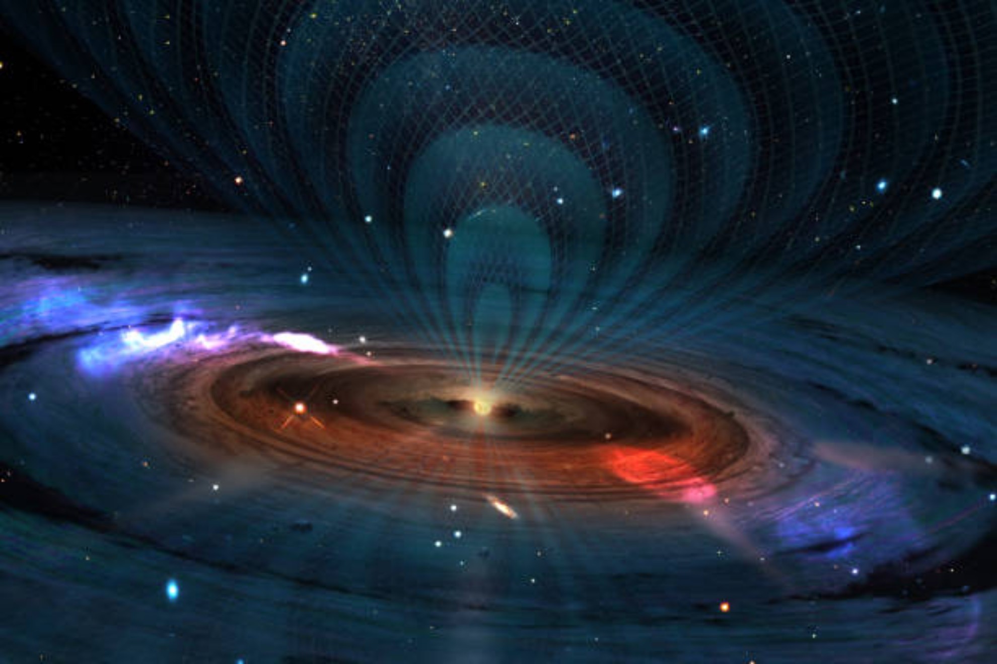La atraccin gravitacional de un agujero negro es tan fuerte que atrapa todo tipo de partcula o energa.