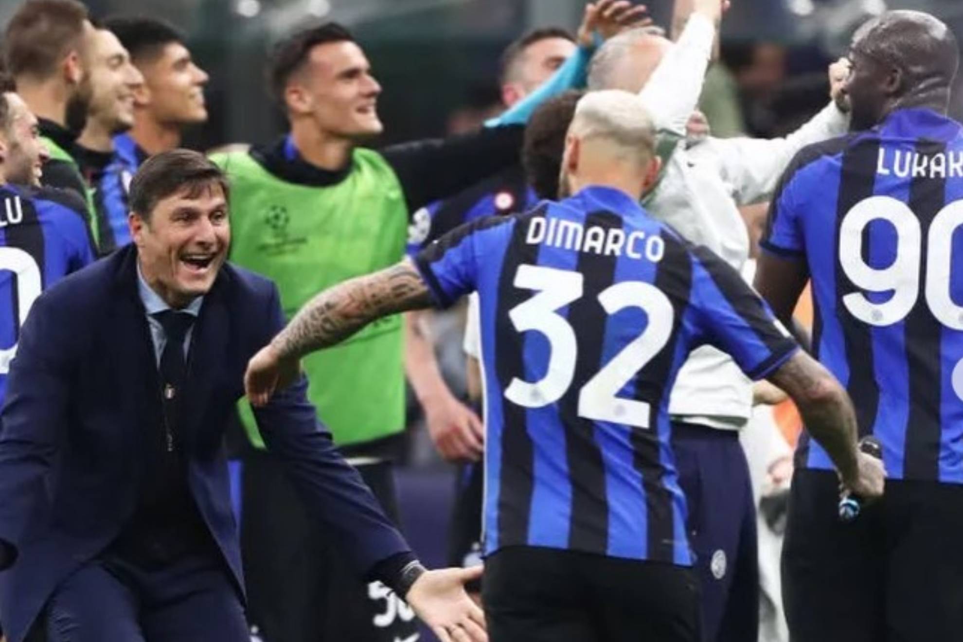 Zanetti celebra con Inter boleto a la Final