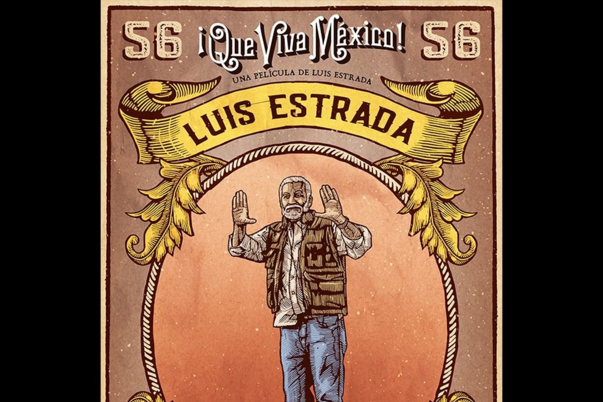 Luis Estrada en afiche de ¡Que viva México!