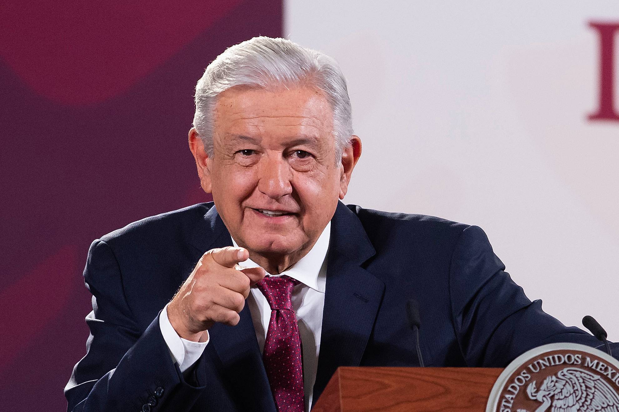 EL presidente Andrs Manuel Lpez Obrador en su conferencia maanera desde Palacio Nacional