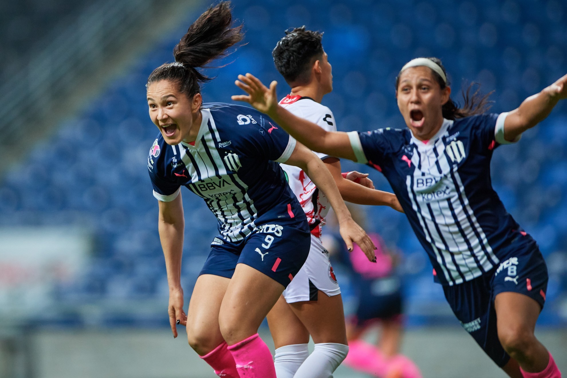 Rayadas celebra el pase a semifinales del CL23 en la Liga MX Femenil.