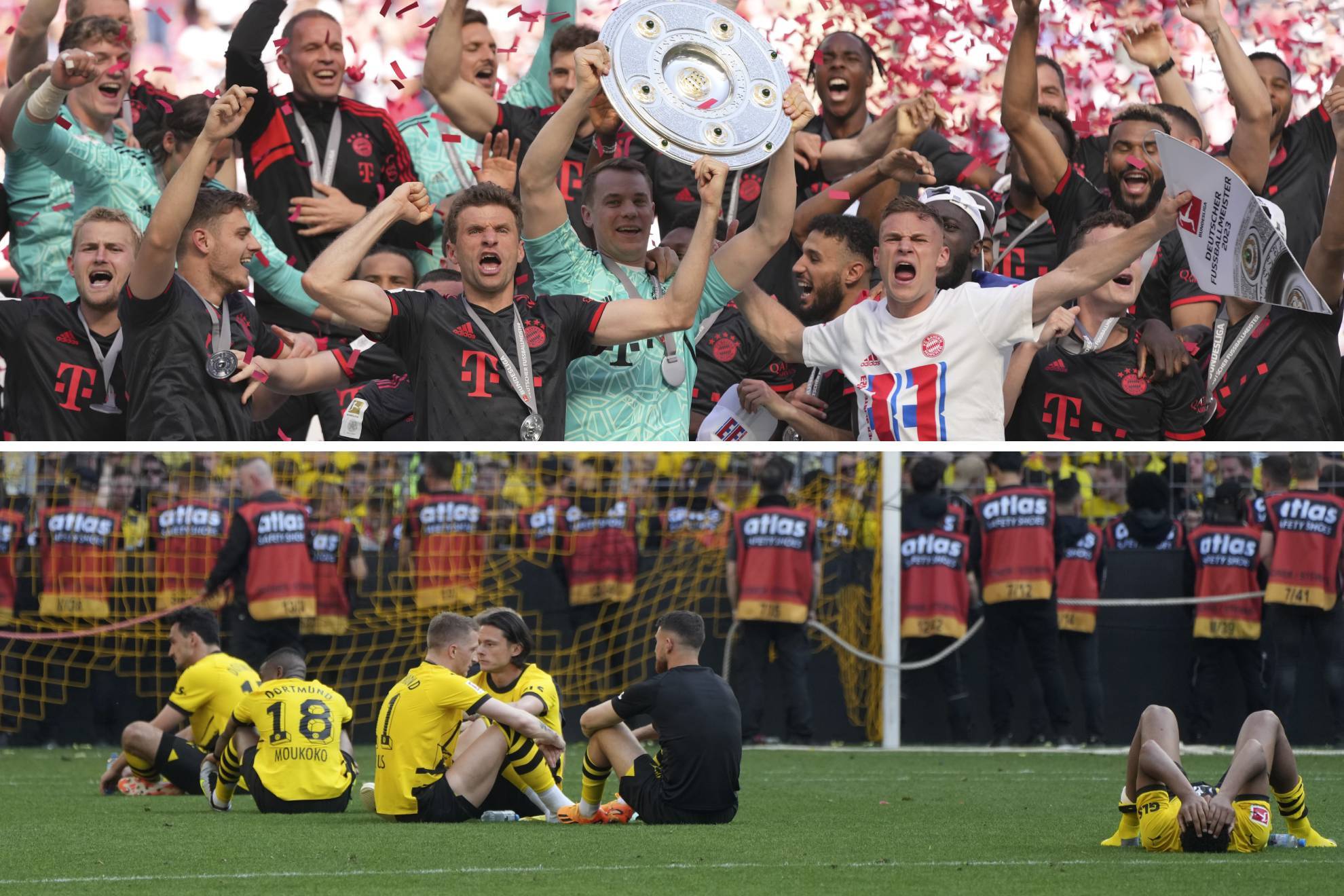 Felicidad en Bayern Munich, tristeza en Borussia Dortmund