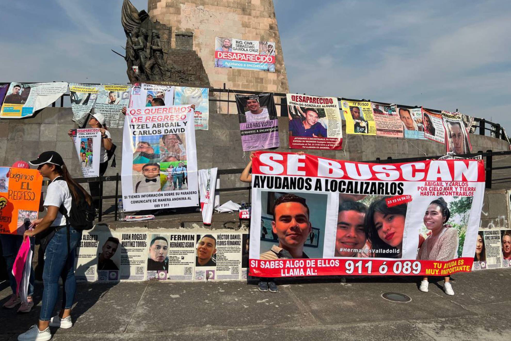 Protesta de familiares para exigir la actuación de las autoridades en Jalisco