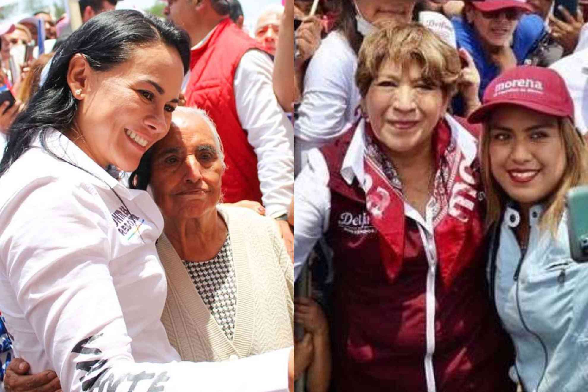 Alejandra del Moral y Delfina Gómez.