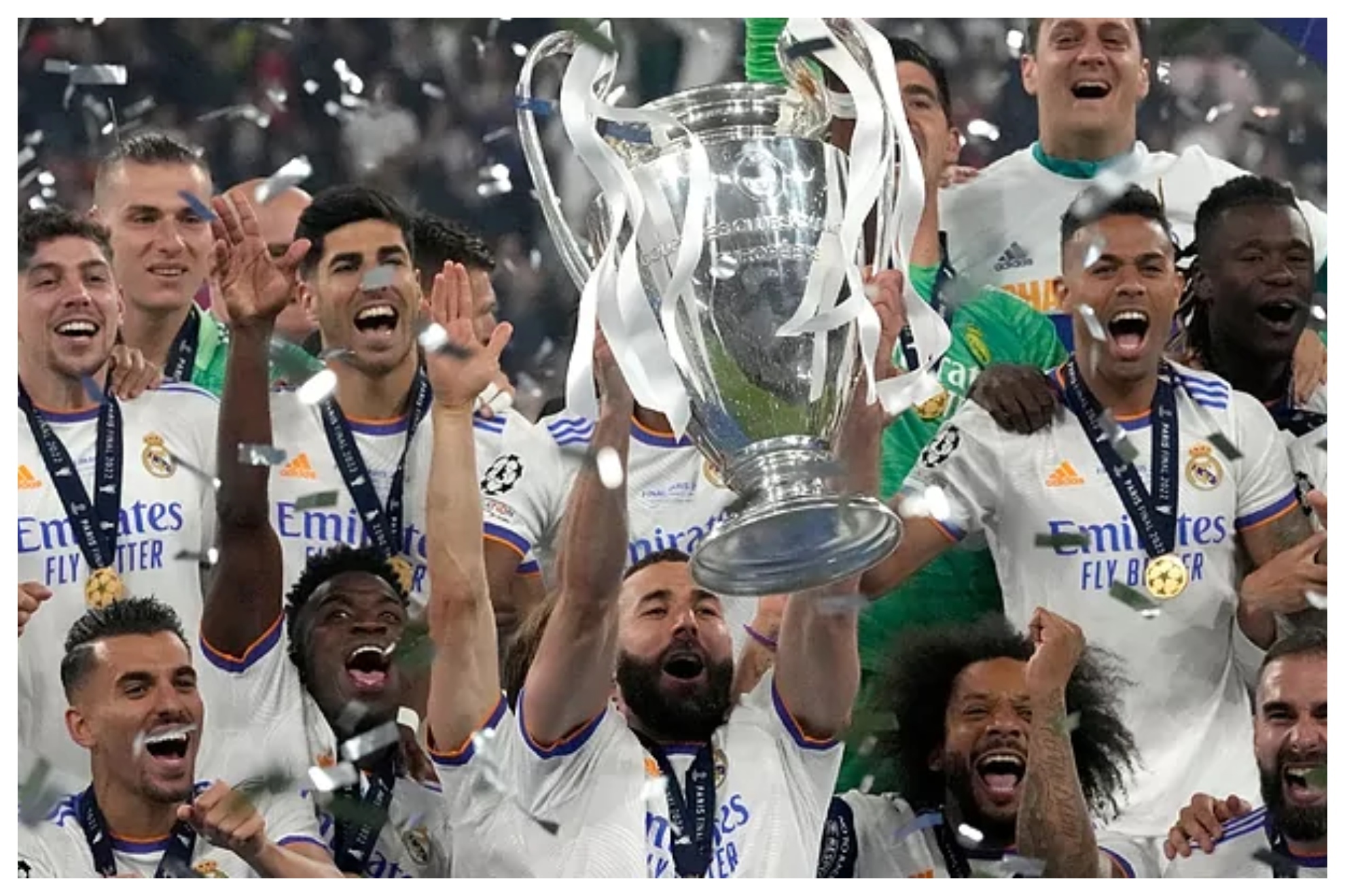 Benzema levanta la última Champions ganada por el Real Madrid