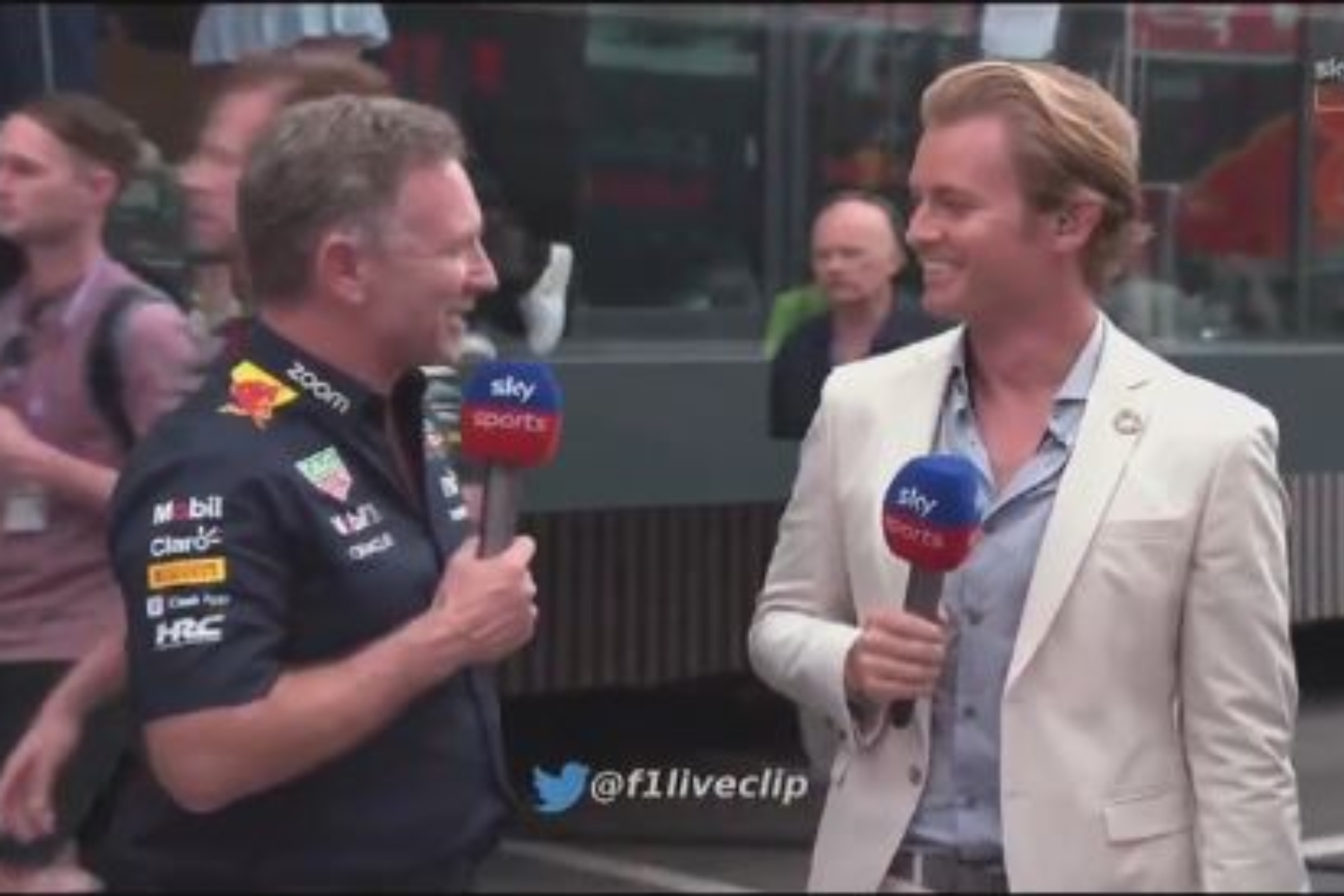 Christian Horner y Nico Rosberg
