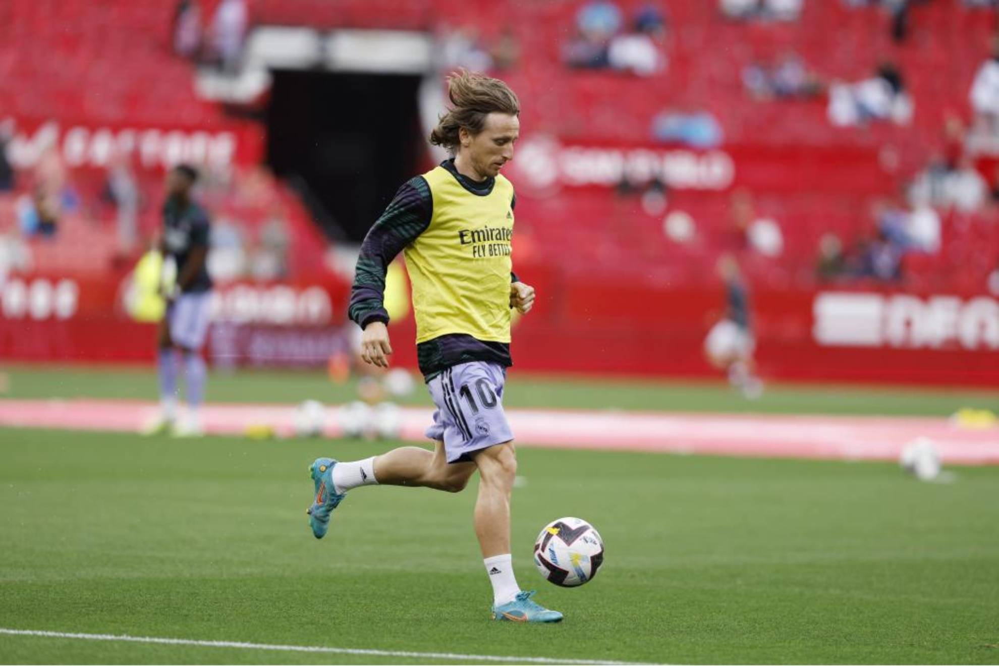 Luka Modric en un entrenamiento con el Real Madrid