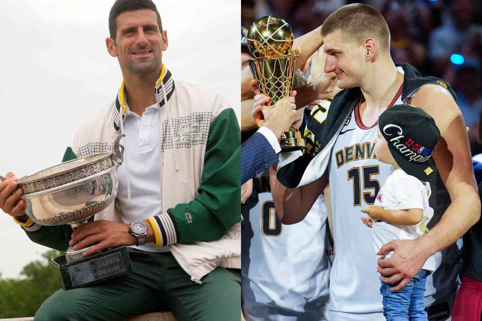 Novak Djokovic y Nikola Jokic.