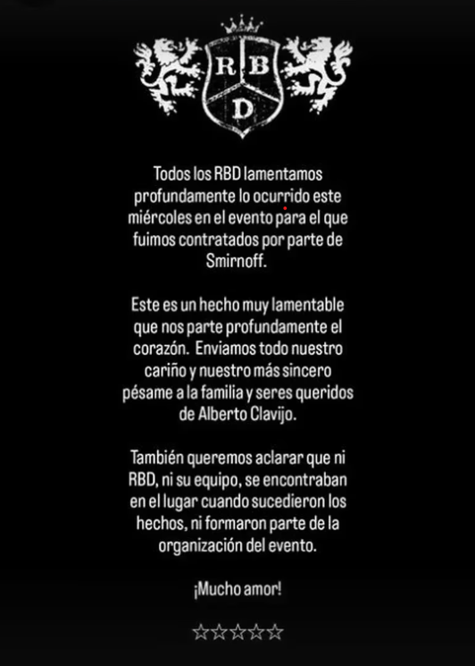 Comunicado de RBD