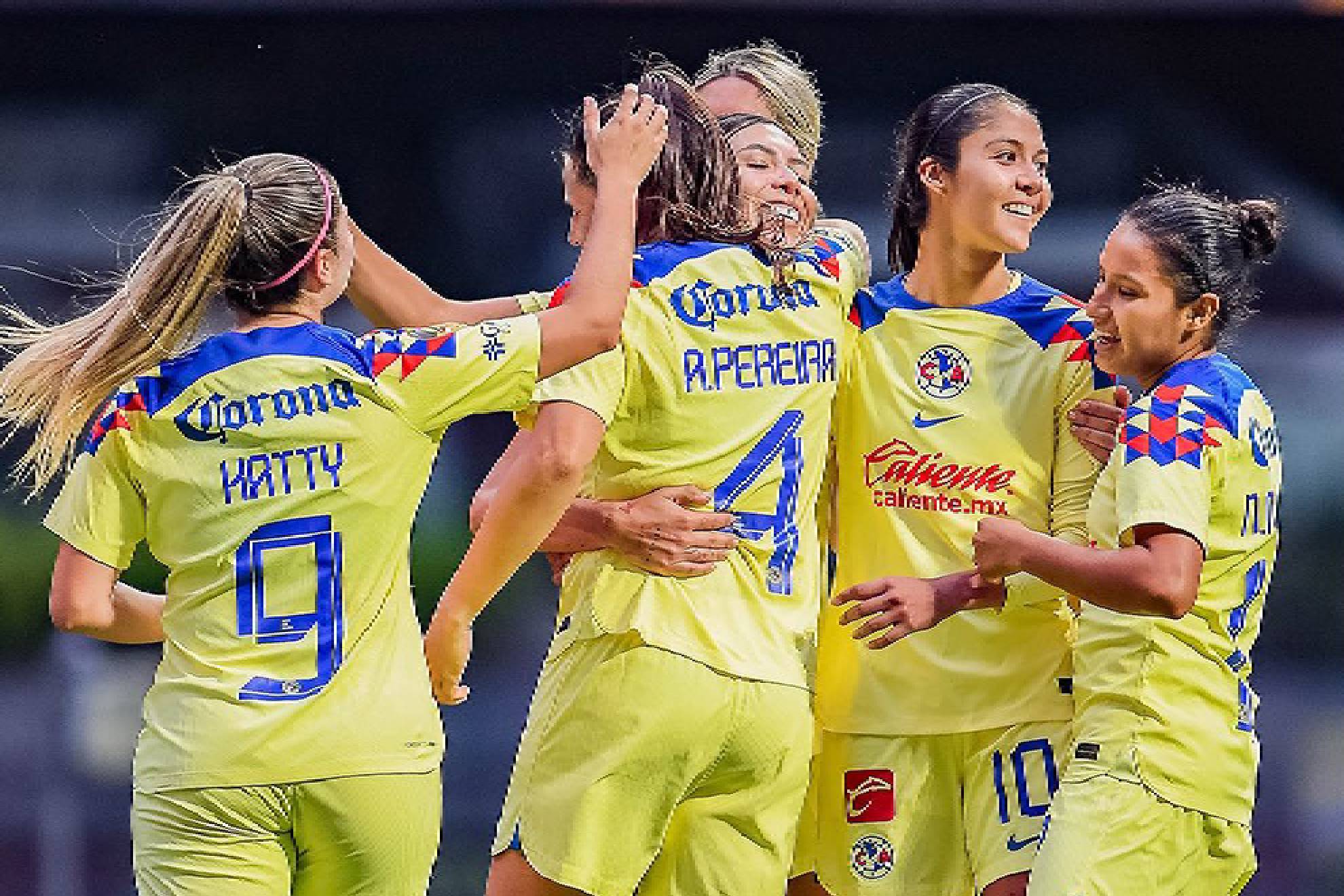 Amrica Femenil gole al Toluca en el Apertura 2023.