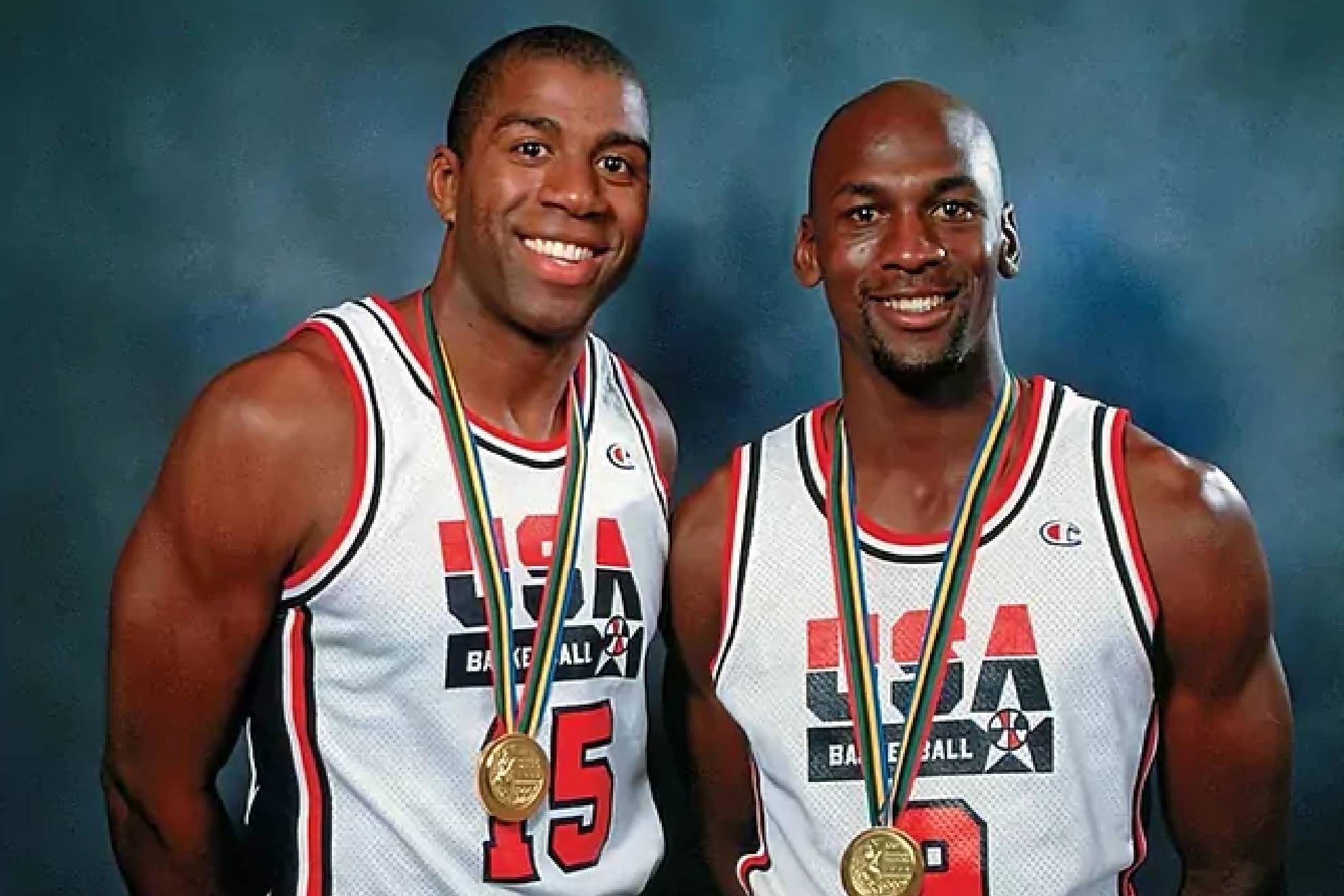 Michael Jordan y Magic Johnson, dos de los grandes de la historia.