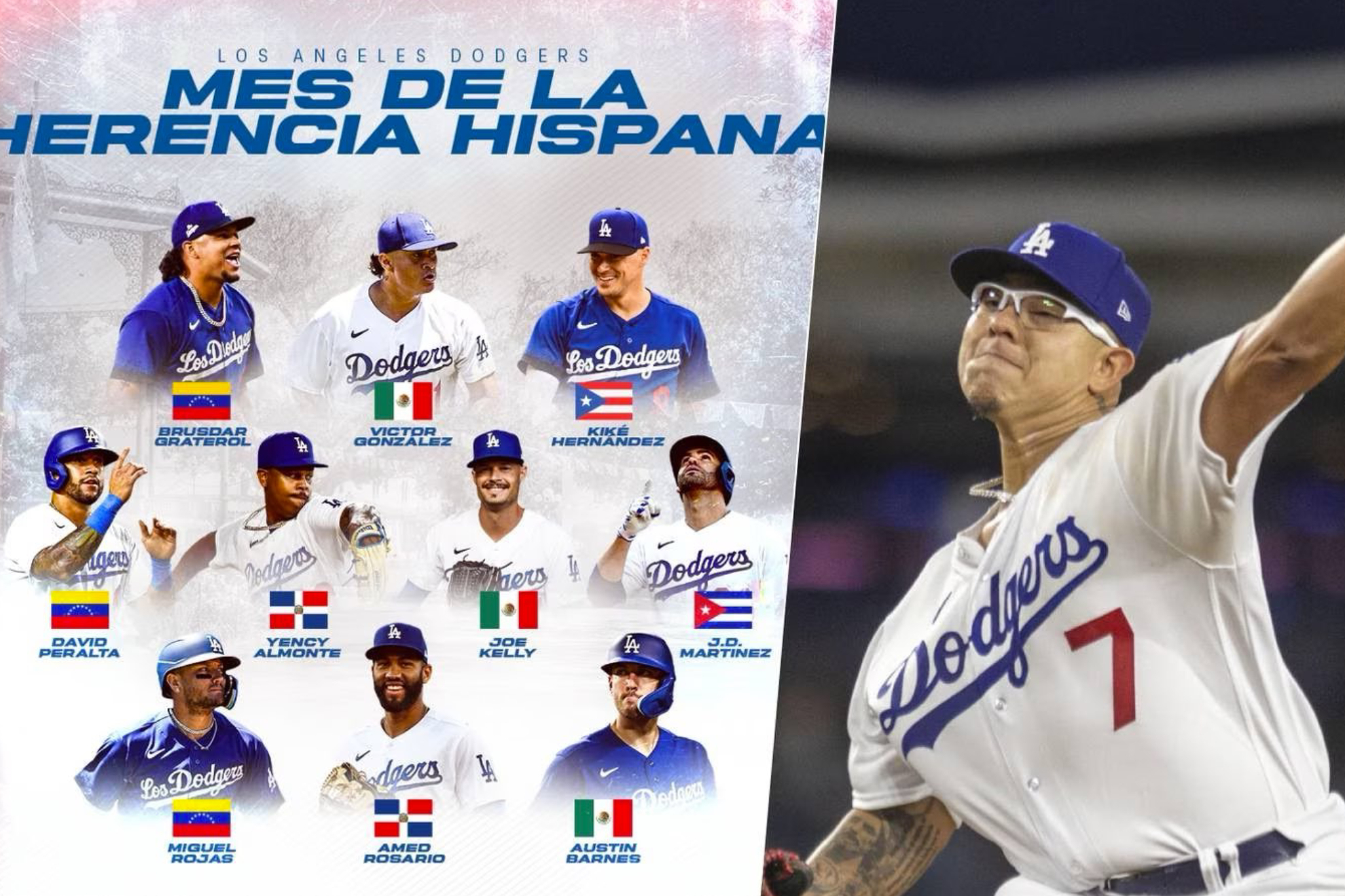 Dodgers borran a Julio Urías para conmemorar el Mes de la Herencia