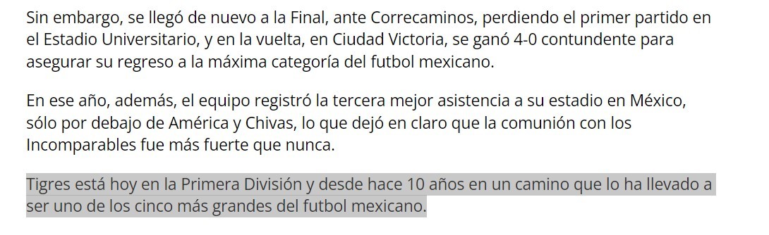 Tigres se autodenomina el quinto grande del futbol mexicano, ¿Conoce por qué?