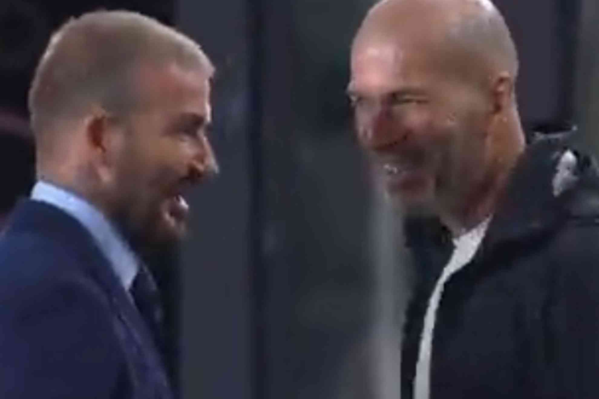 David Beckham y Zinedine Zidane.