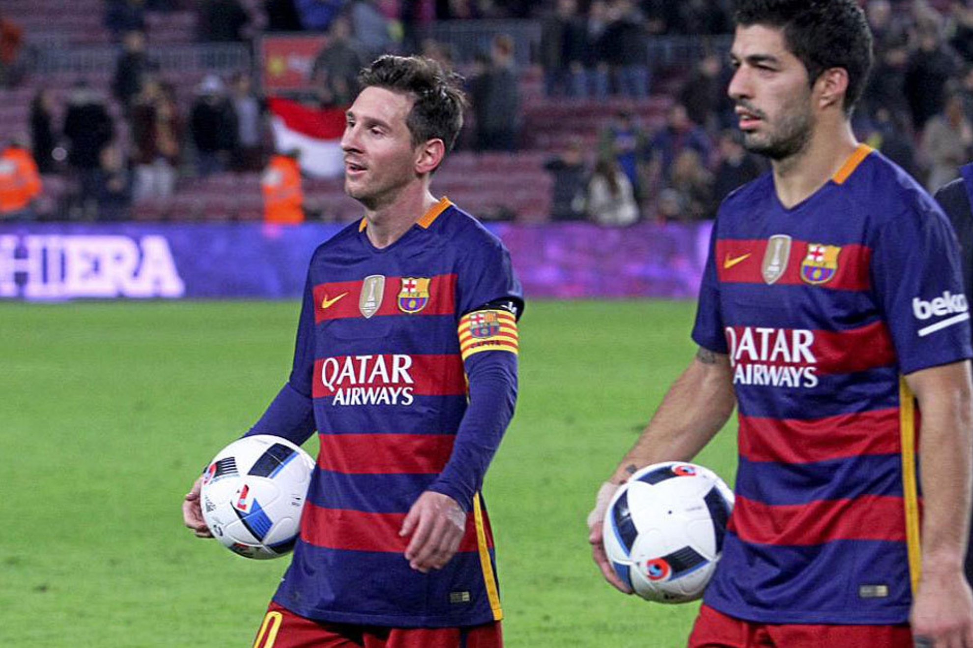 Messi y Luis Sarez, durante su etapa en el Barcelona.