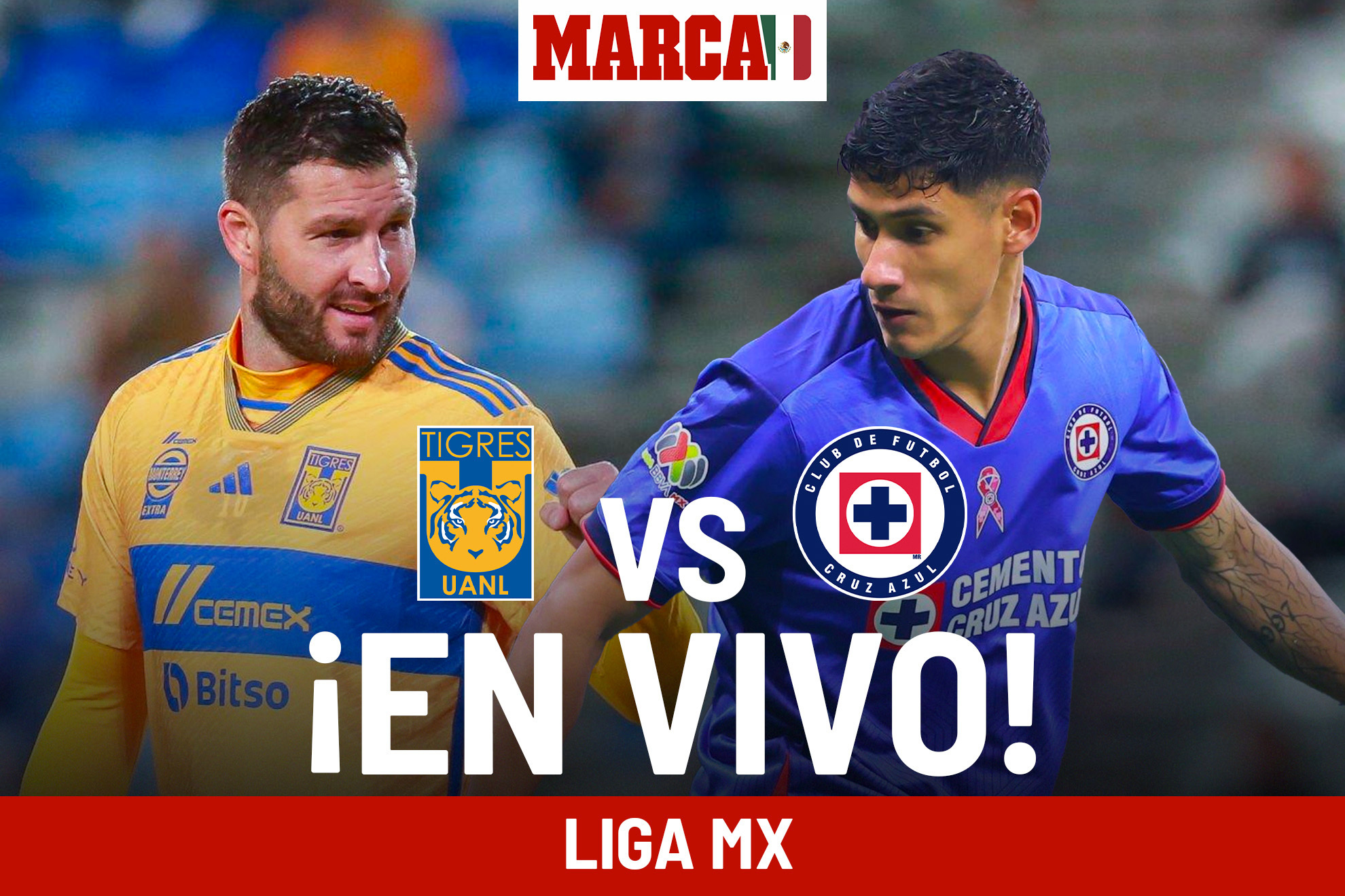 Liga MX 2023 Tigres vence 21 Cruz Azul sobre el final Partido de hoy