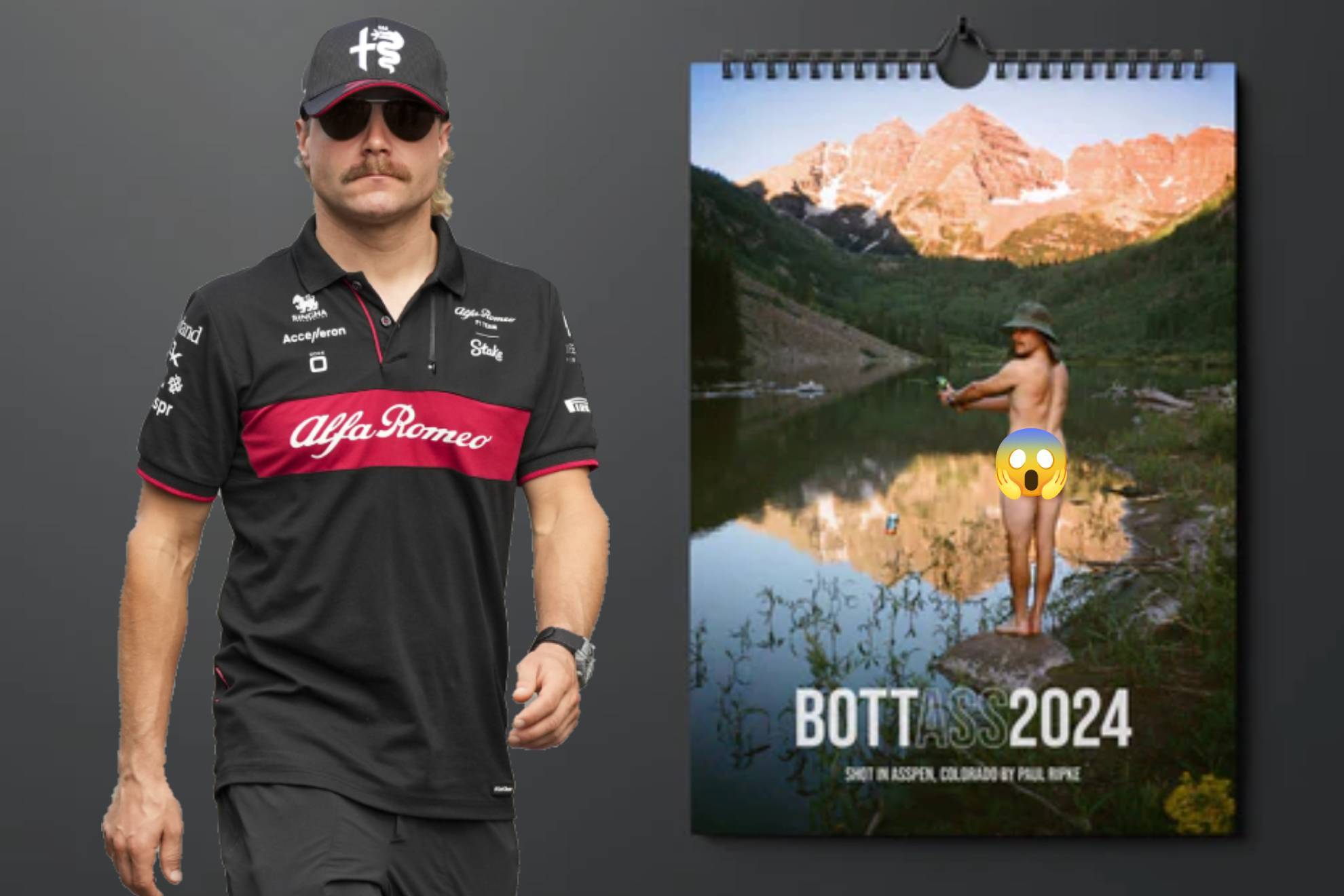 Valtteri Bottas lanza calendario mostrando su trasero por una noble