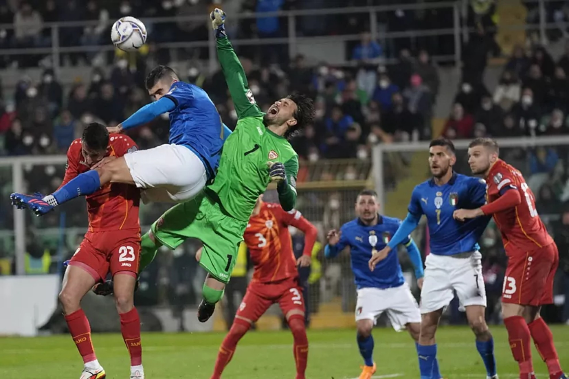 Macedonia echó a Italia del Mundial de Qatar.