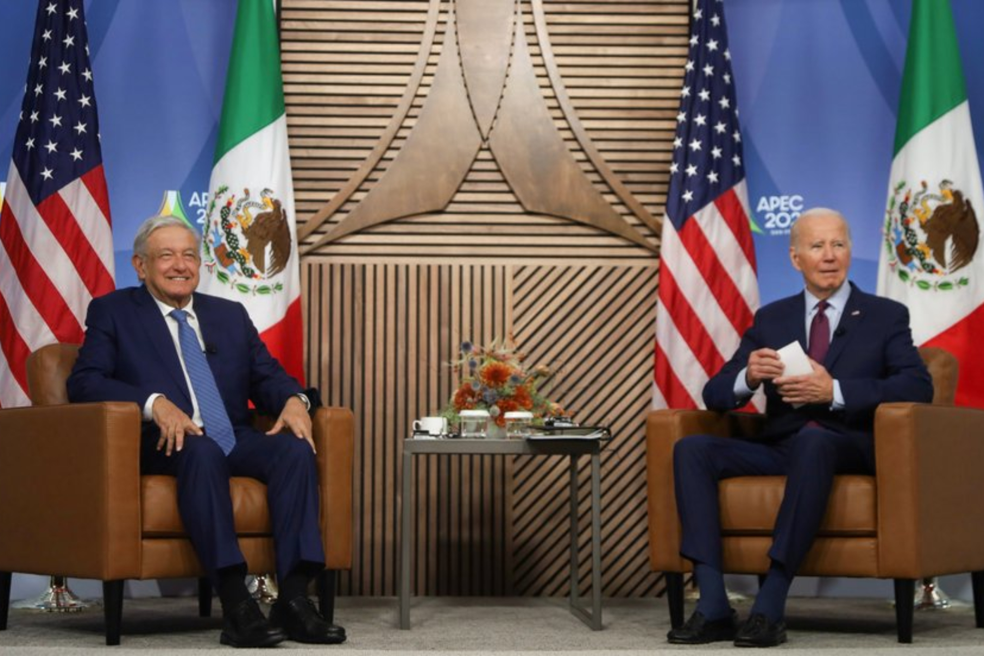 Obrador y Biden durante el encuentro que sostuvieron el pasado viernes en San Francisco.