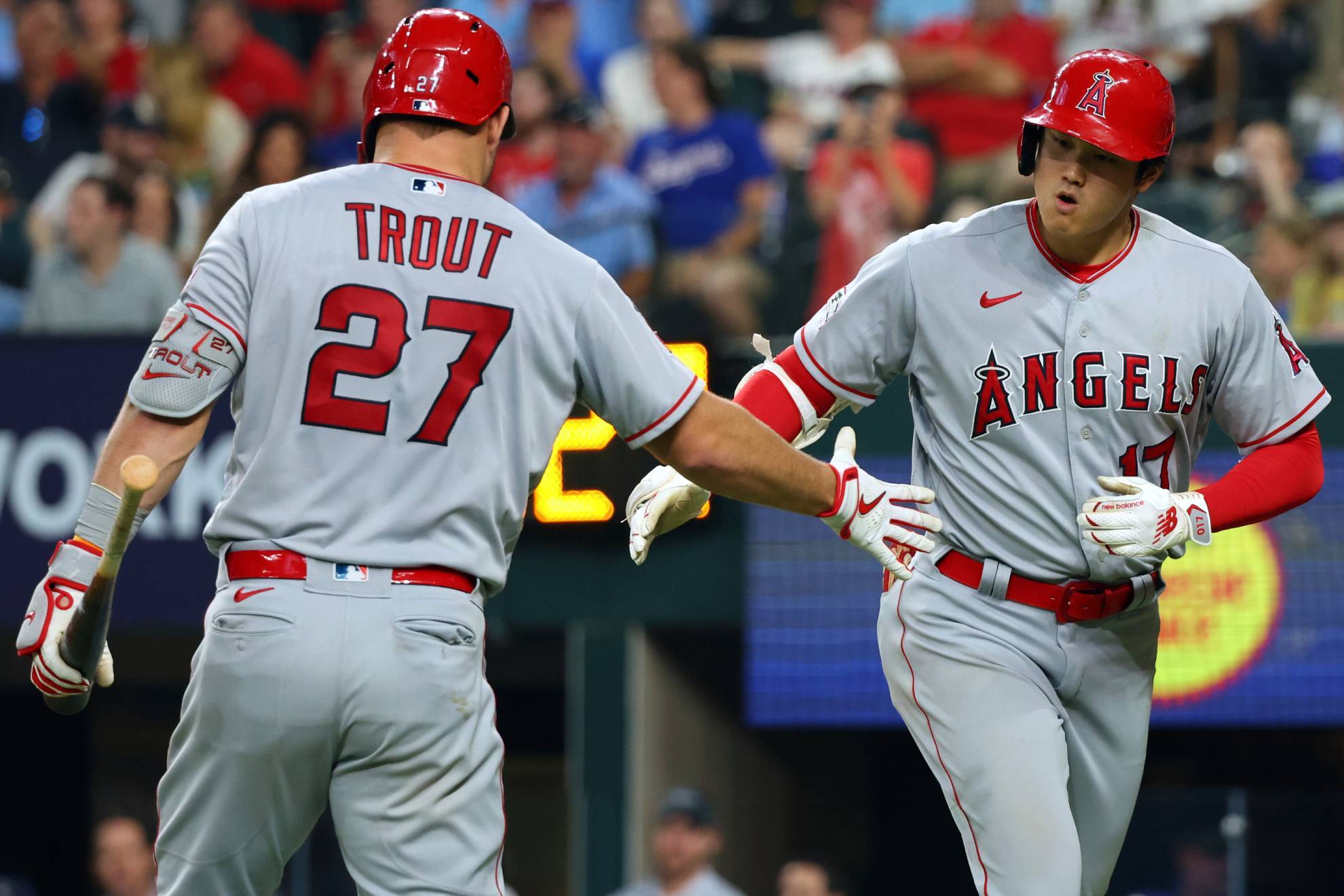 Shohei Ohtani Mike Trout Los Angeles Dodgers Los Angeles Angels MLB