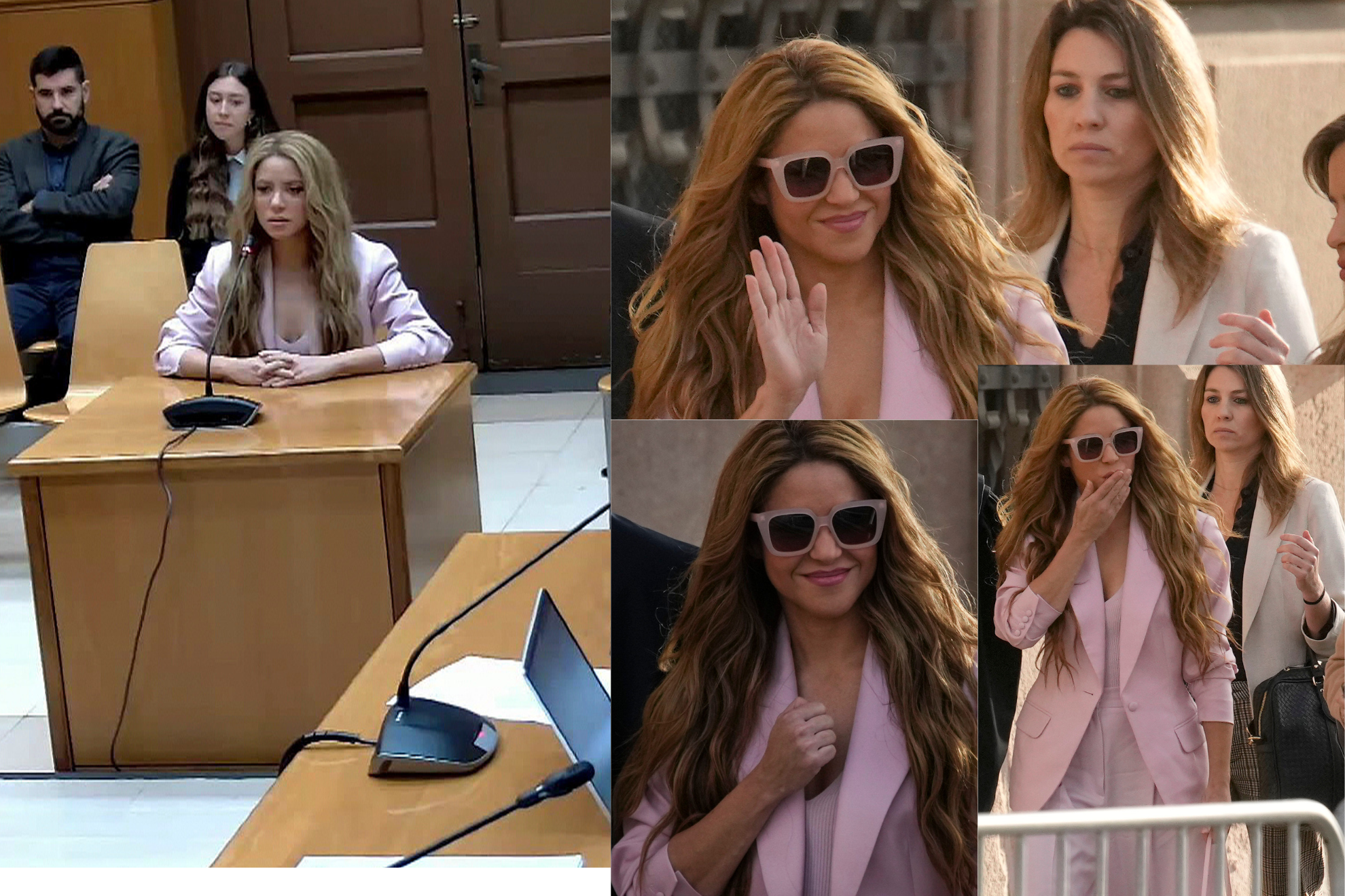 Shakira admite que defraudó dinero en España, acepta una multa millonaria... ¡y entra sonriente y tirando besos en el Juzgado!