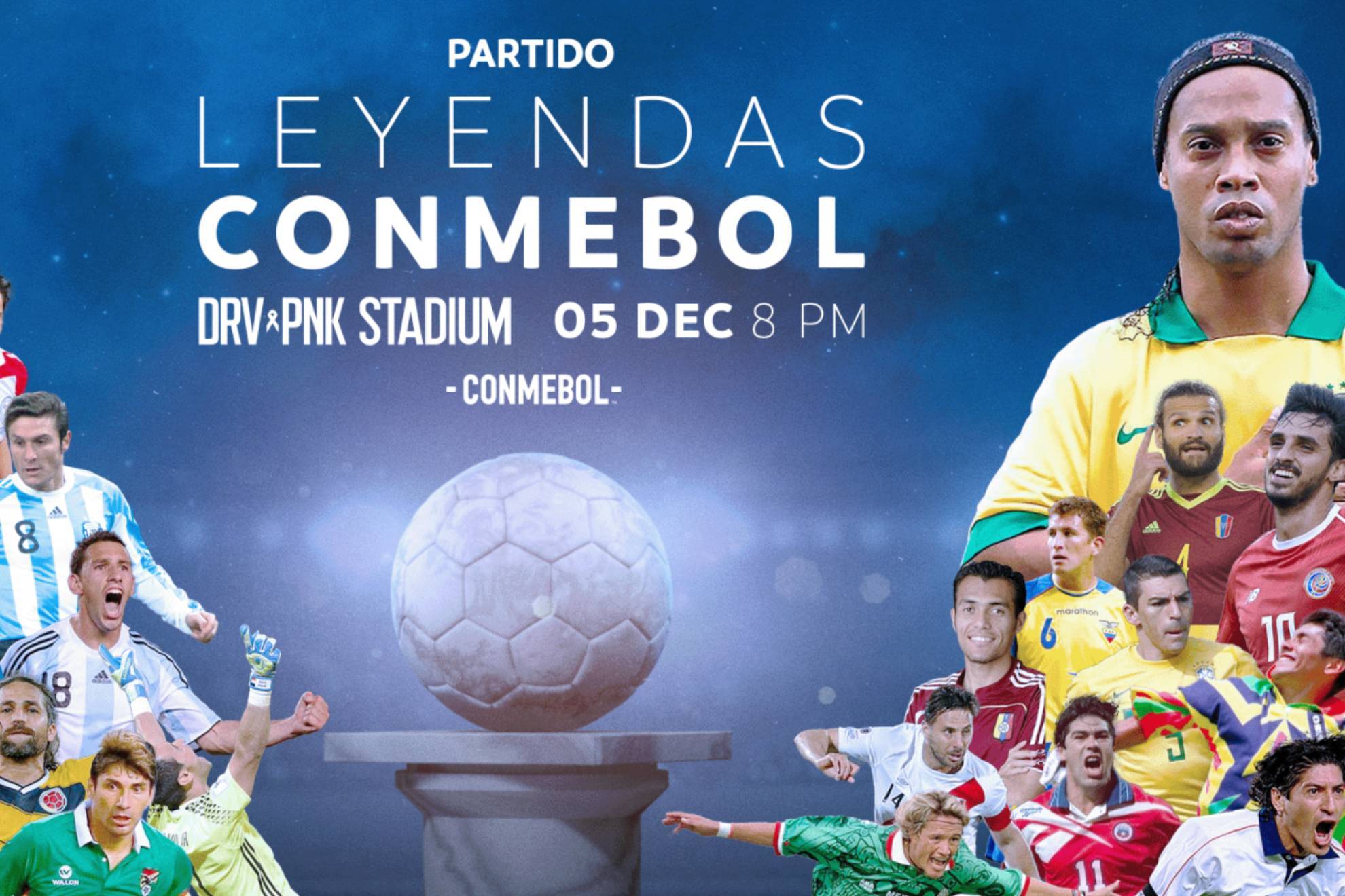 Con tres mexicanos, los equipos del Partido de Leyendas de Conmebol que se jugar en la casa de Messi
