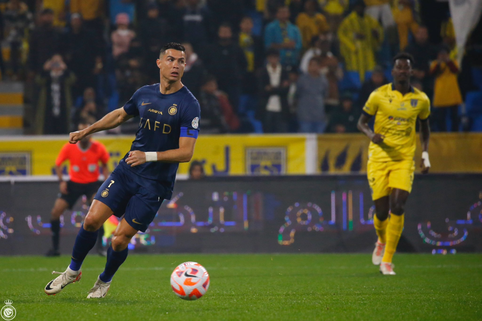 Cristiano Ronaldo en el ltimo partido del ao de Al-Nassr contra Al-Taawoun.