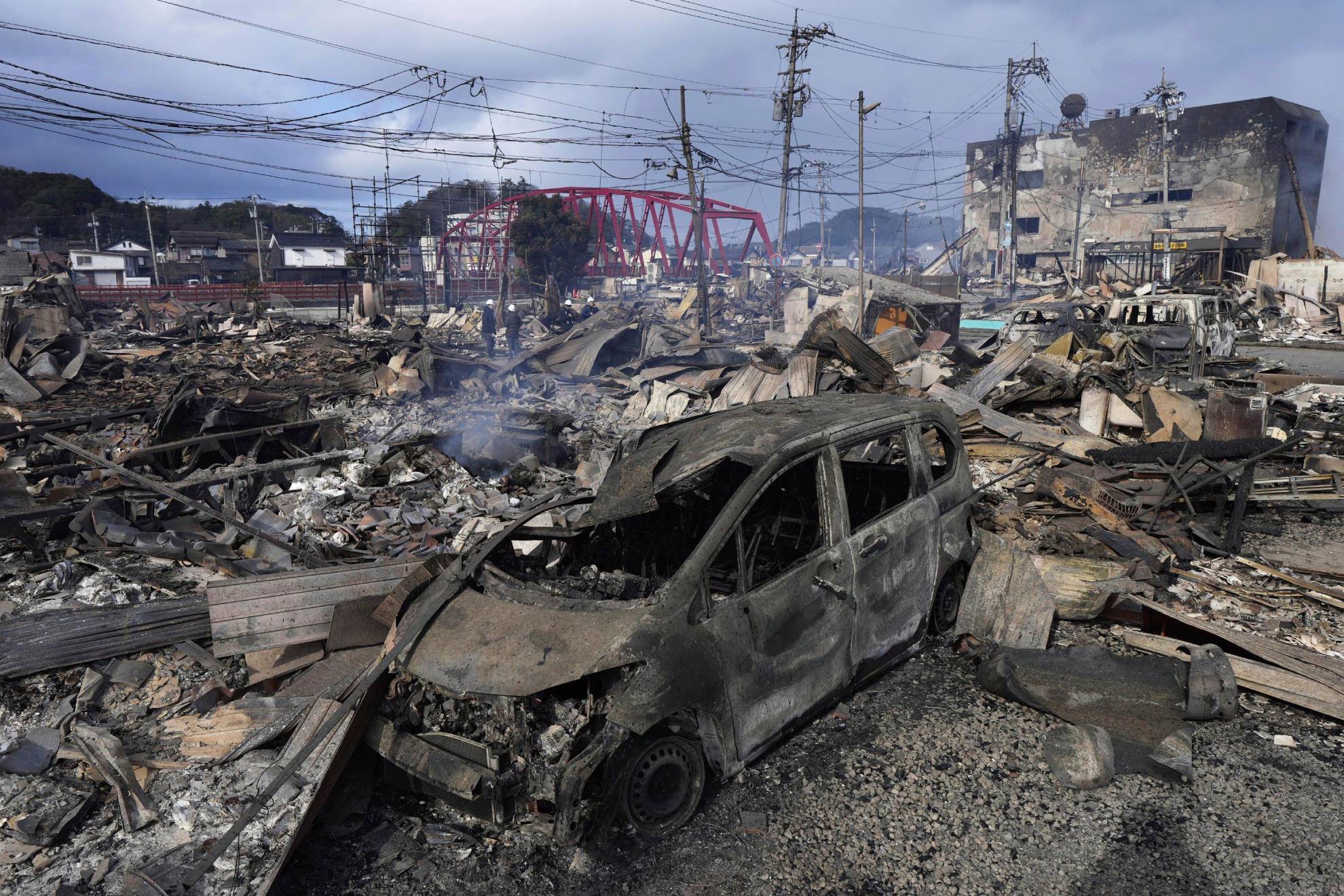 Esta es slo una imagen de la destruccin que caus el terremoto en Japn el primer da de 2024