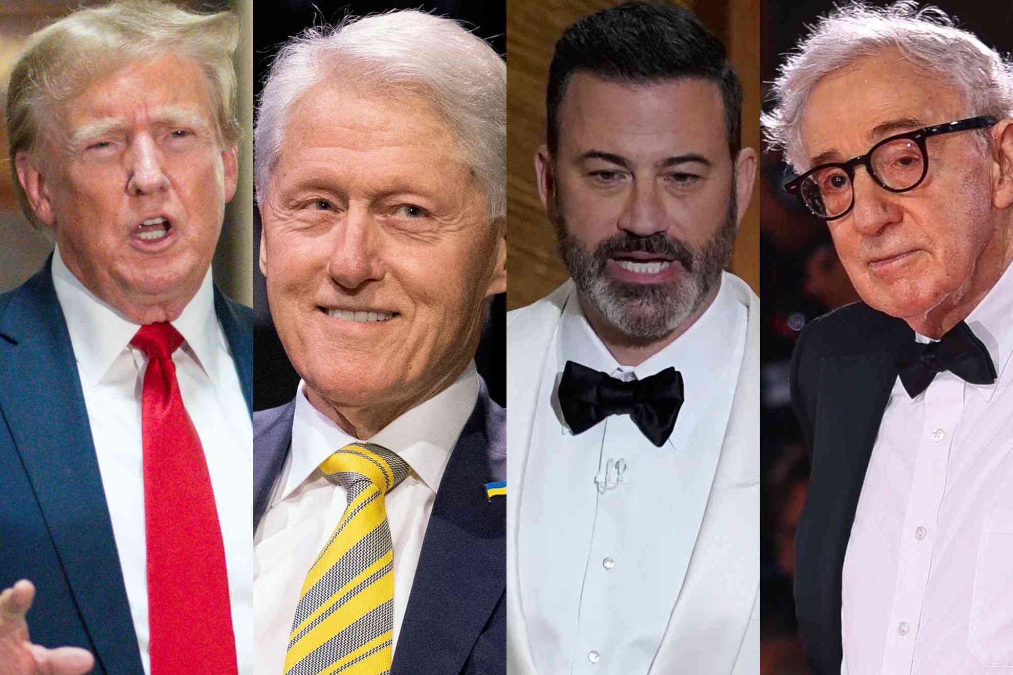 Donald Trump, Bill Clinton, Jimmy Kimmel y Woody Allen.