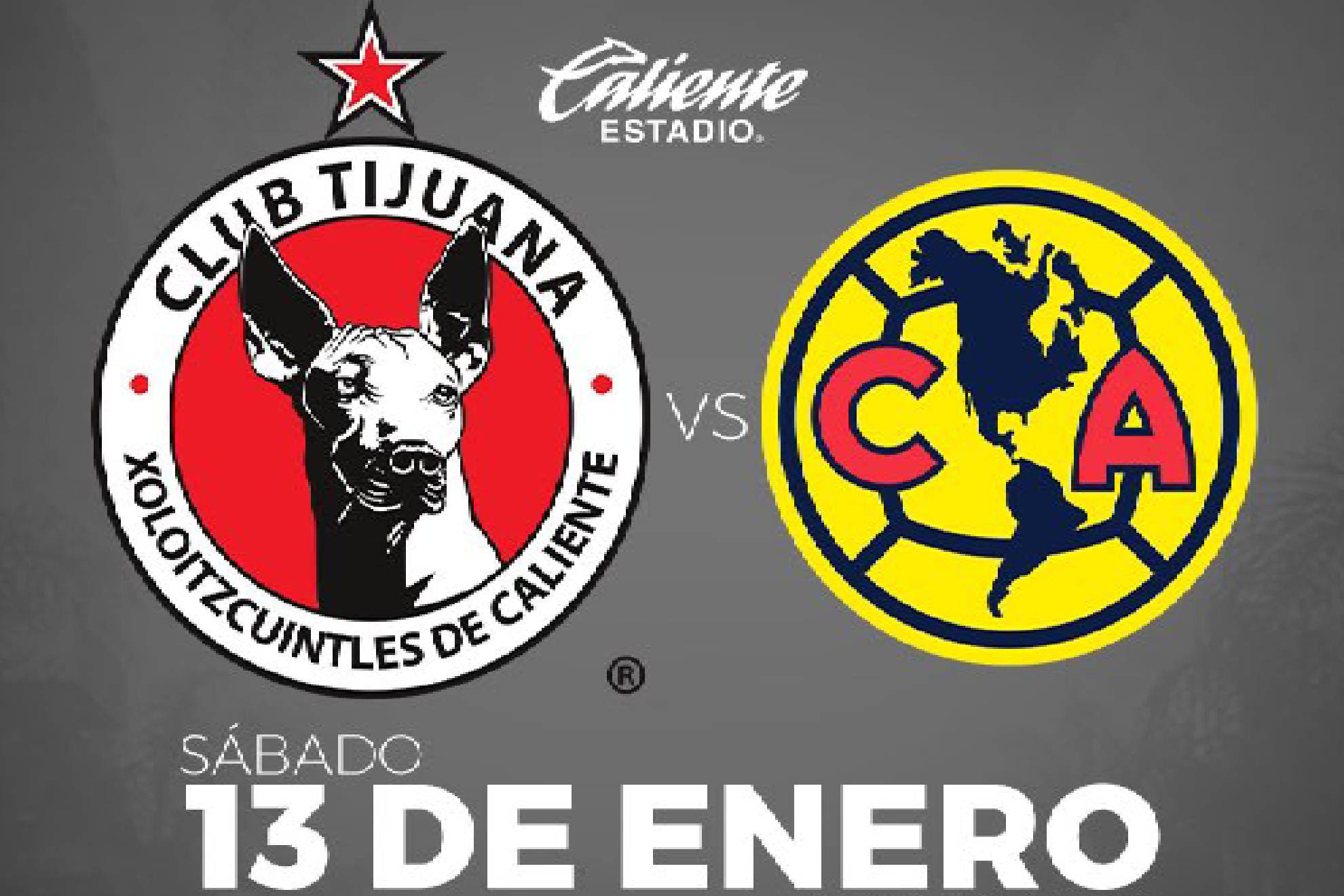 Tijuana y Amrica se vern las caras en la fecha inaugural de la Liga MX