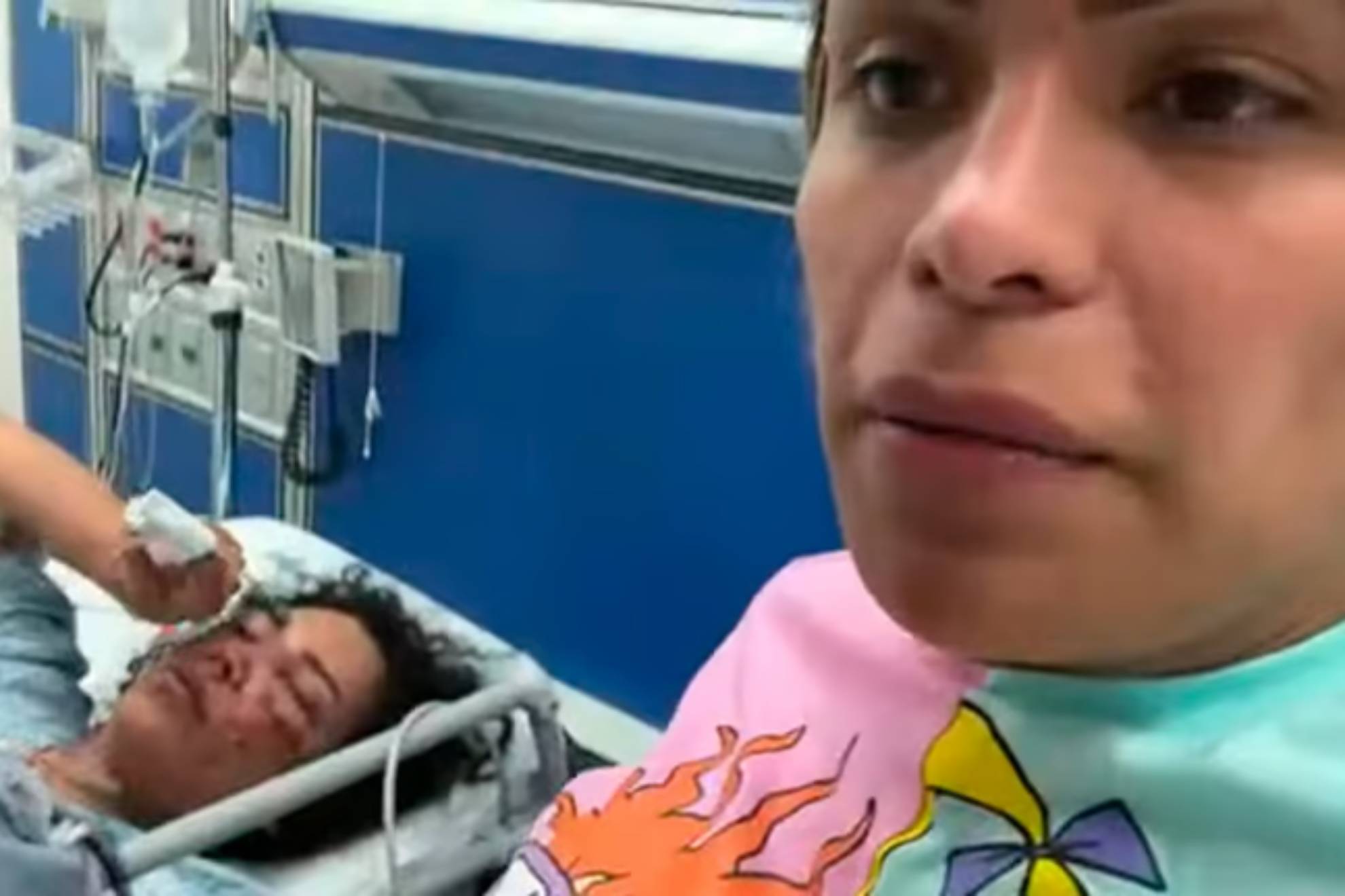Wendy Guevara transmiti un video desde el hospital para mostrara las lesiones de Paolita Surez