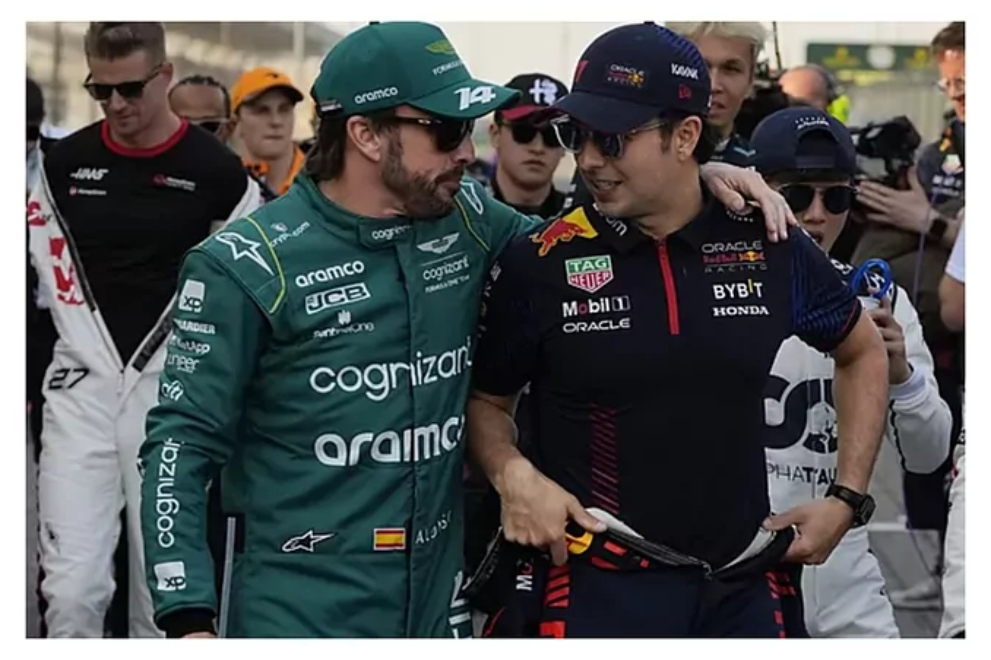 Fernando Alonso y Checo, juntos en un Gran Premio