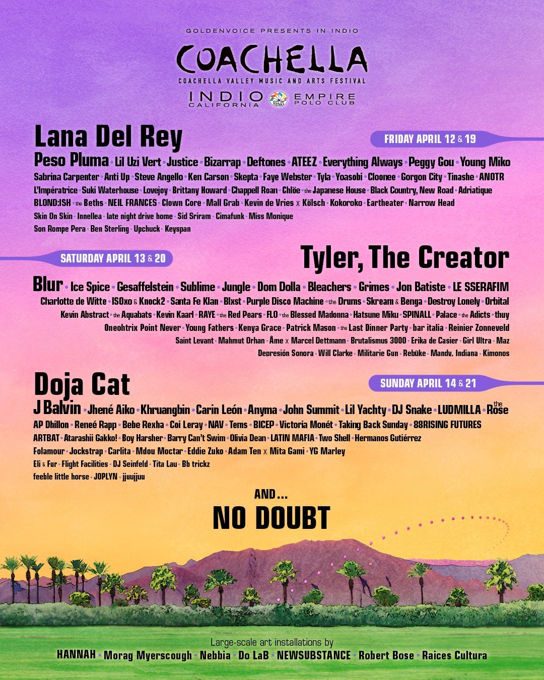 El festival Coachella 2024 reveló su line up.