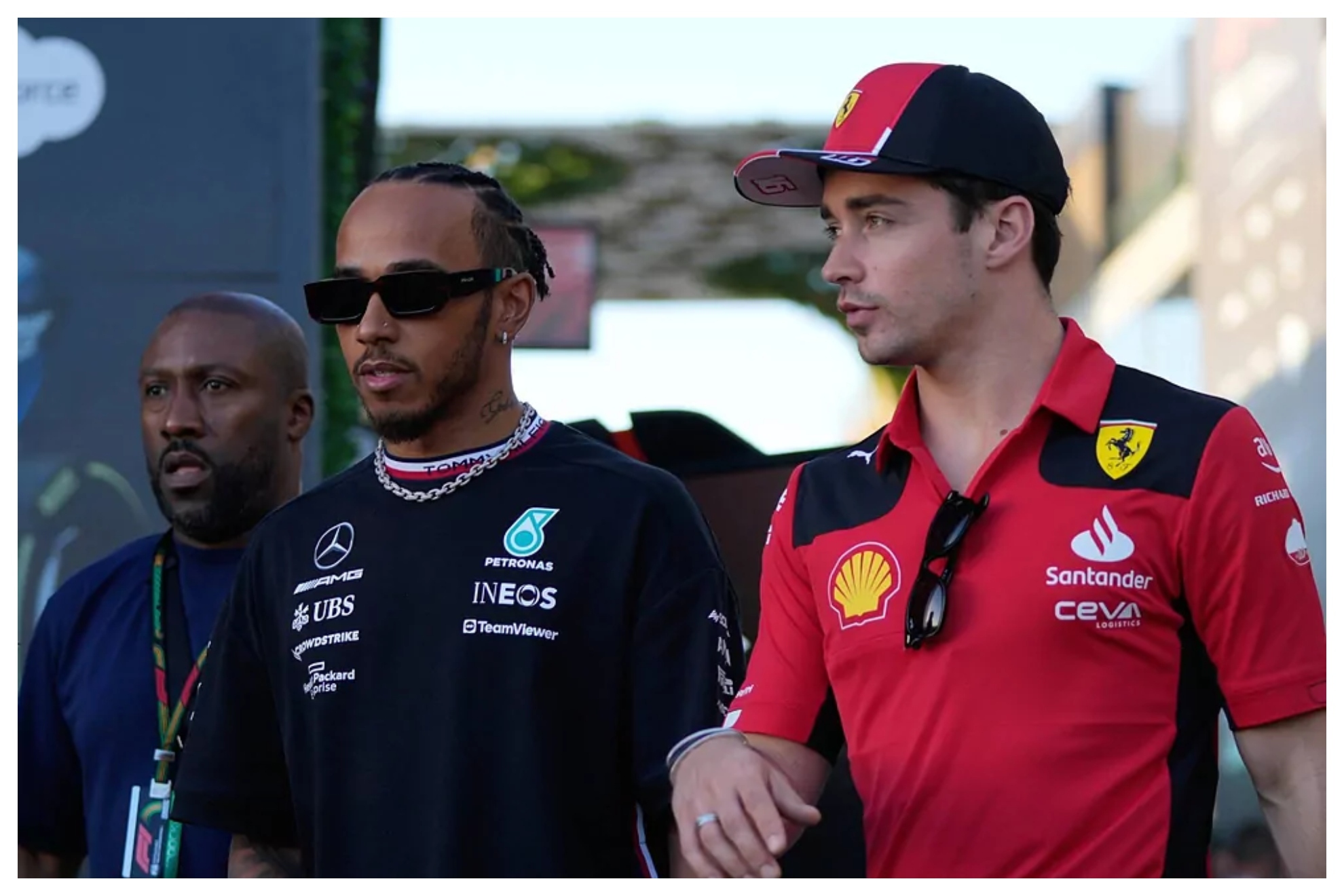 Hamilton y Leclerc, durante un Gran Premio