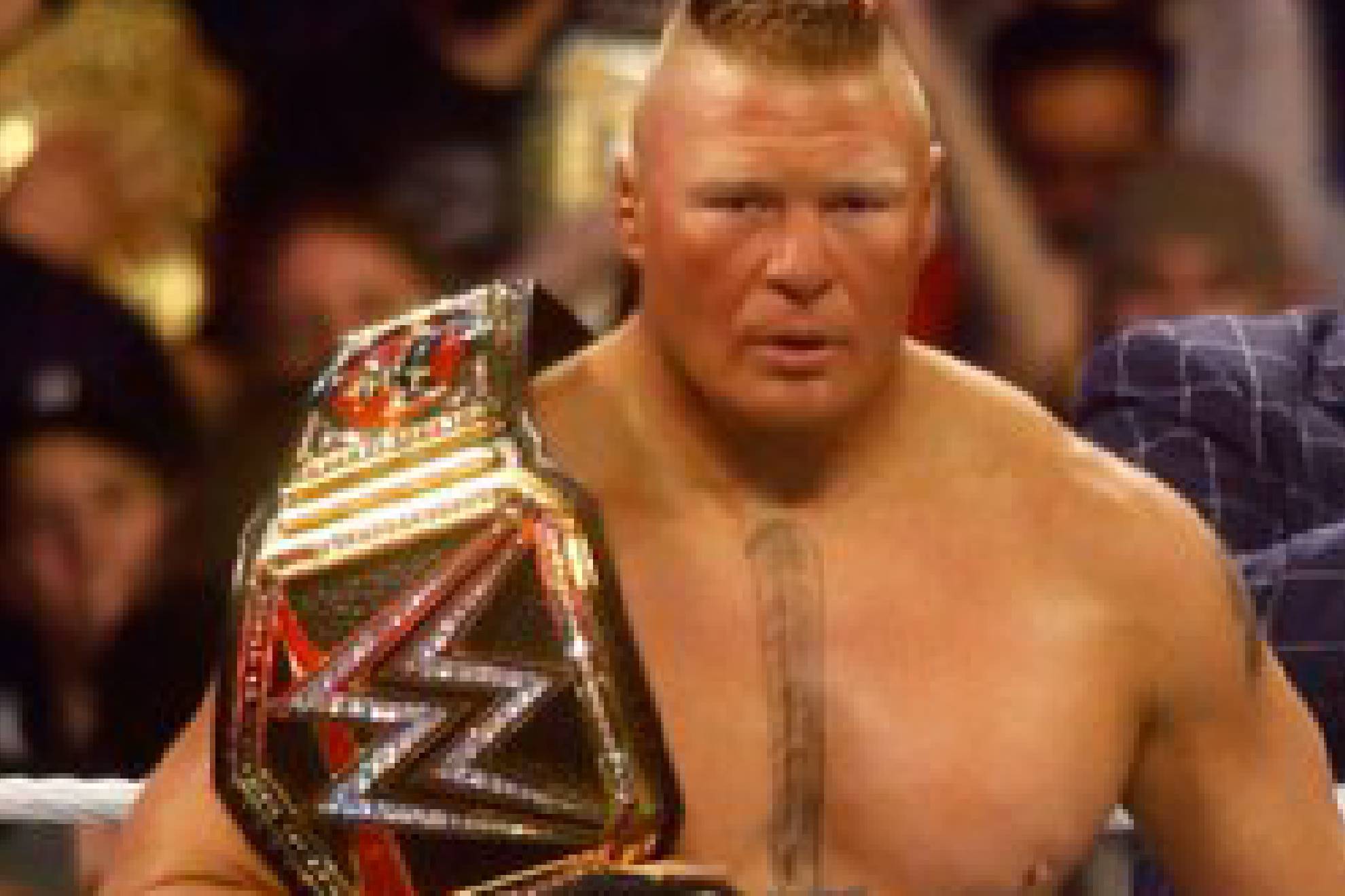 El Luchador Brock Lesnar est alejado del reflector de la WWE