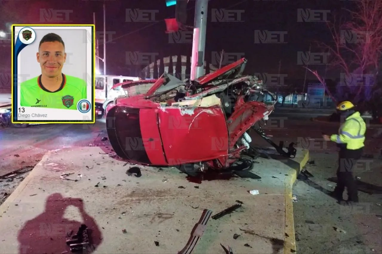 Imagen del trágico accidente que toma la vida de 'Puma' Chávez