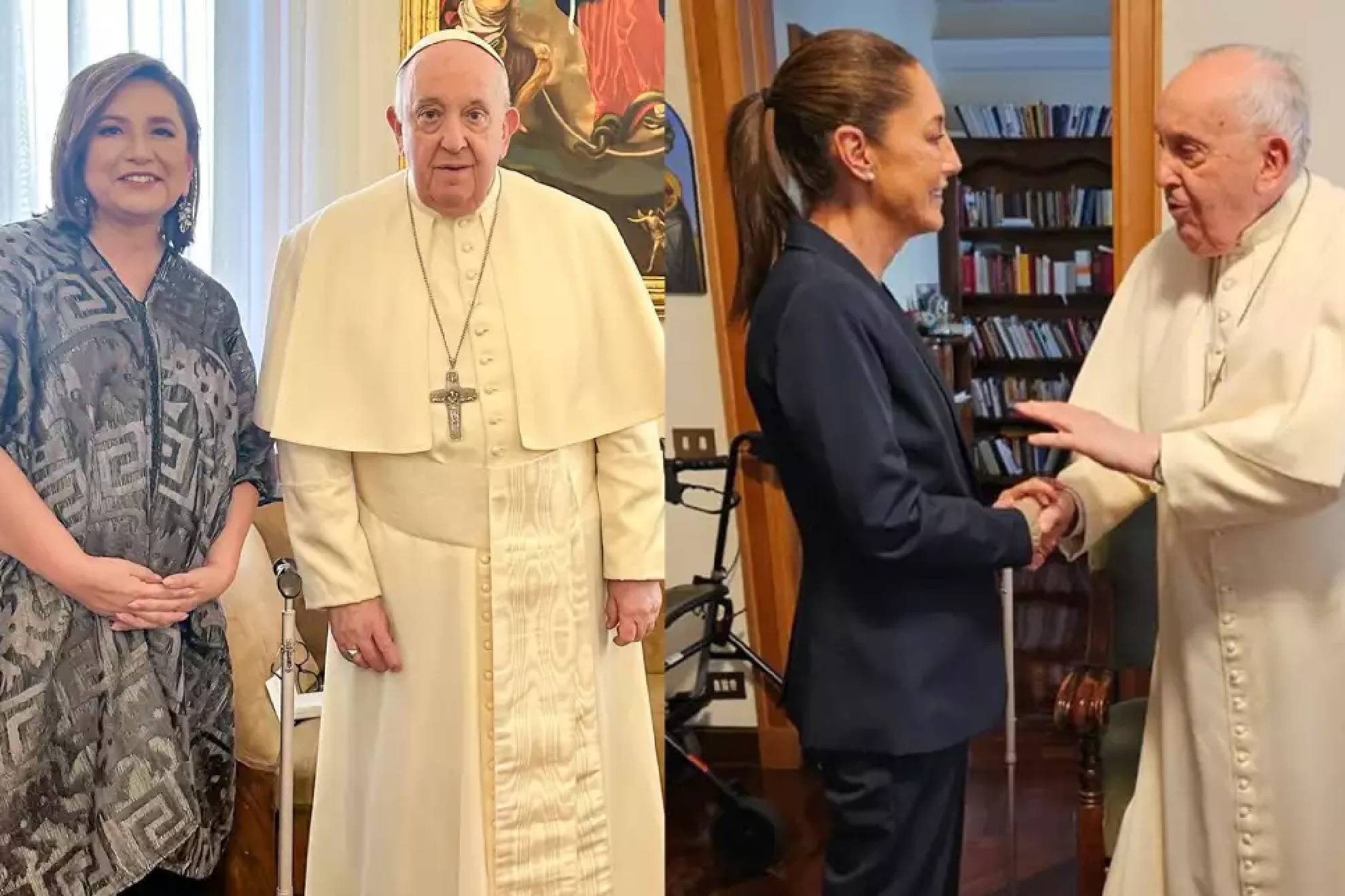 El Papa Francisco se reunió con Claudia Sheinbaum y Xóchitl Gálvez.