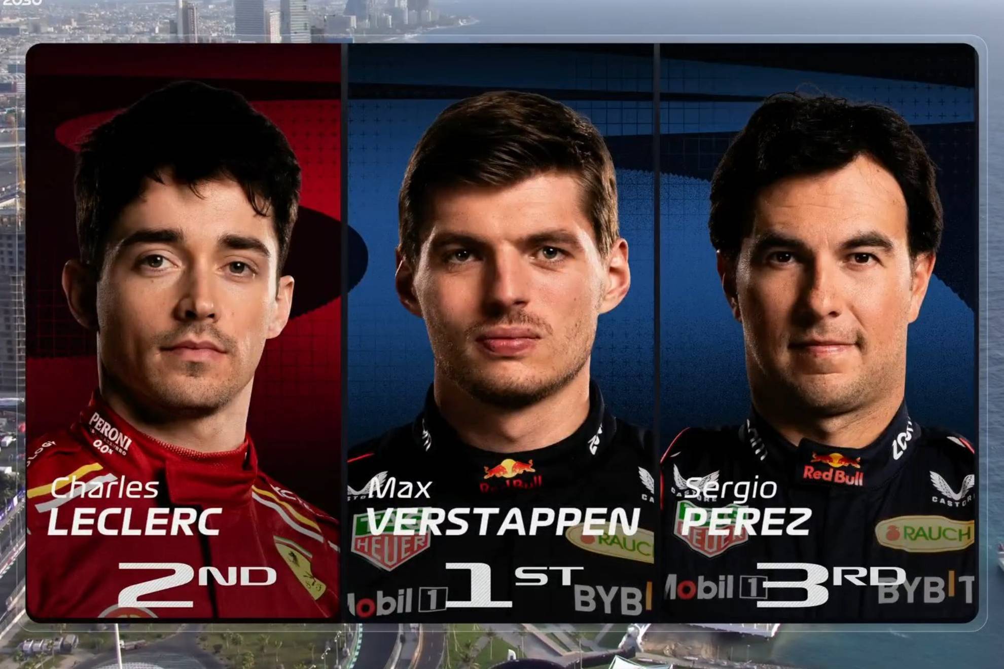 Prctica 3 GP Arabia Saudita F1: Resultados y posiciones, Leclerc se mete entre Checo Prez y Verstappen