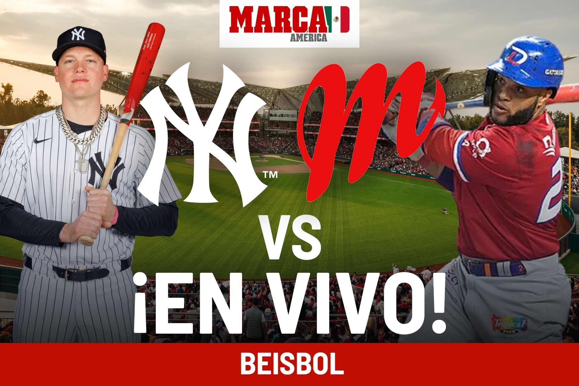 NY Yankees vs Diablos Rojos del Mxico EN VIVO y Online. Dramtico cierre pero Diablos supera a Yankees
