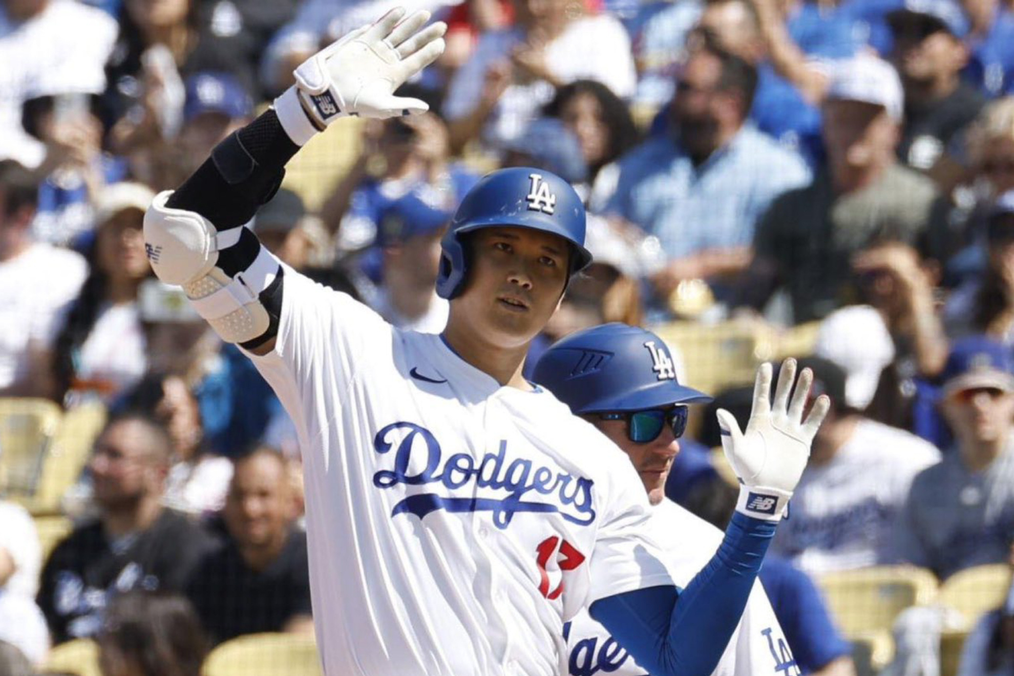 Shohei Ohtani en su debut con los Dodgers
