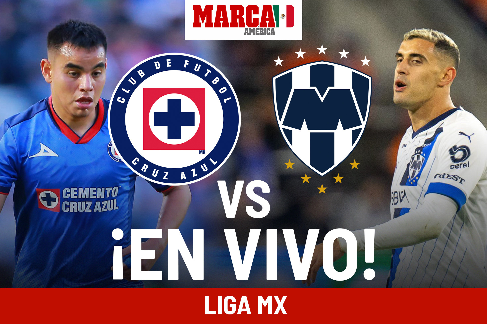 Juego Cruz Azul vs Monterrey EN VIVO Online. Partido hoy - Liga MX 2024 JX