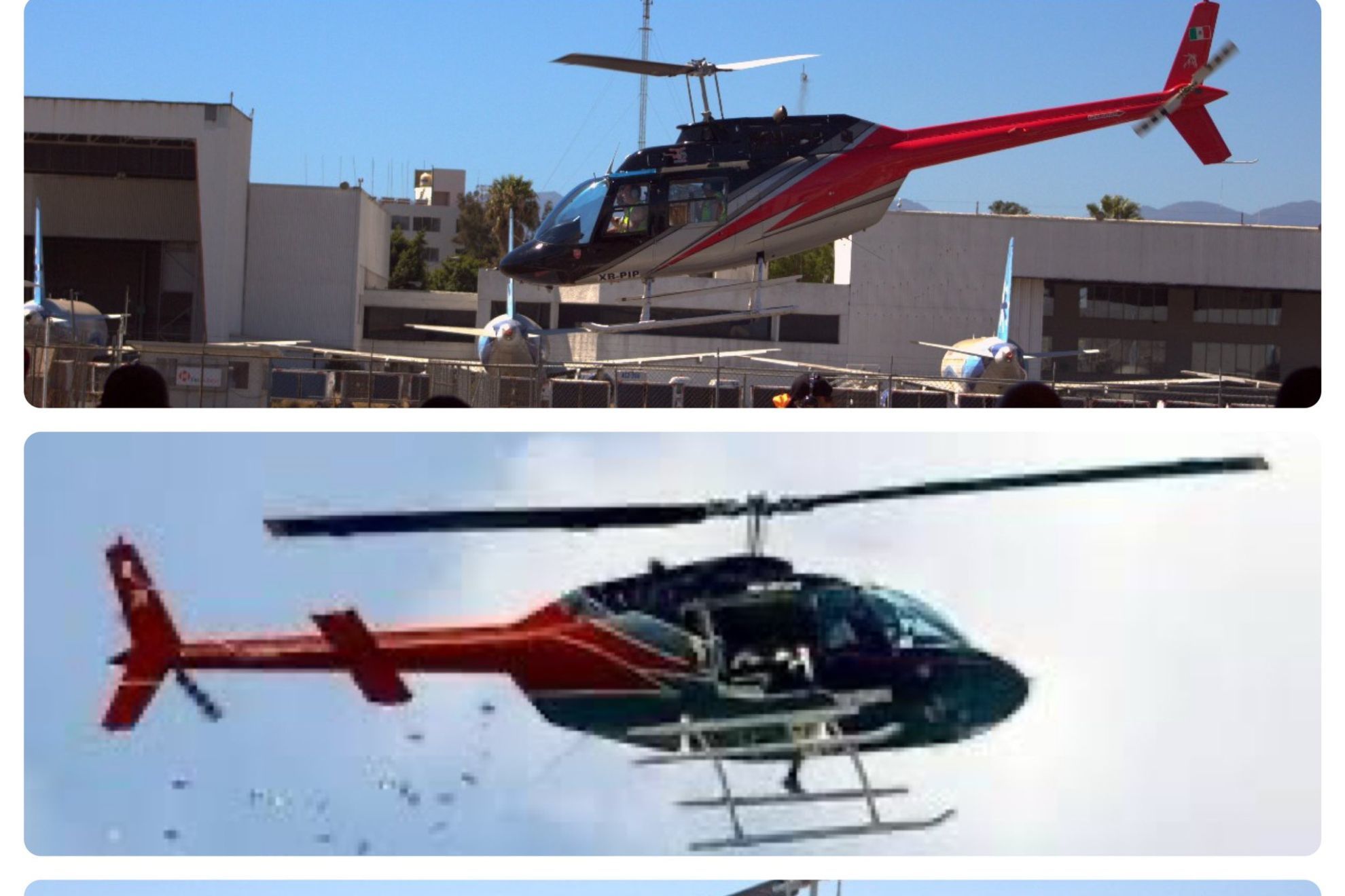 Helicptero desplomado en CDMX