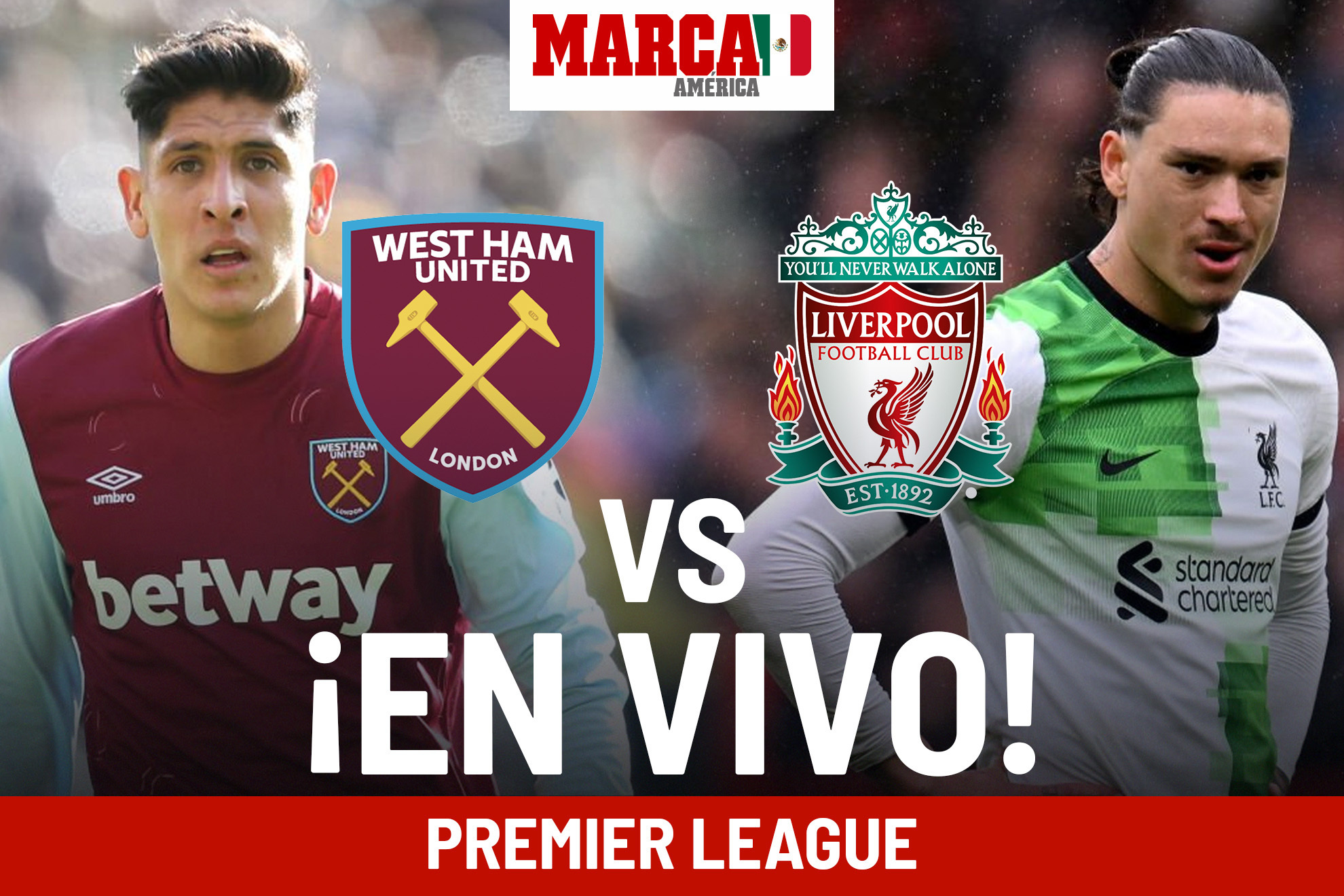 West Ham vs Liverpool EN VIVO Online. Edson lvarez - Premier League 2024